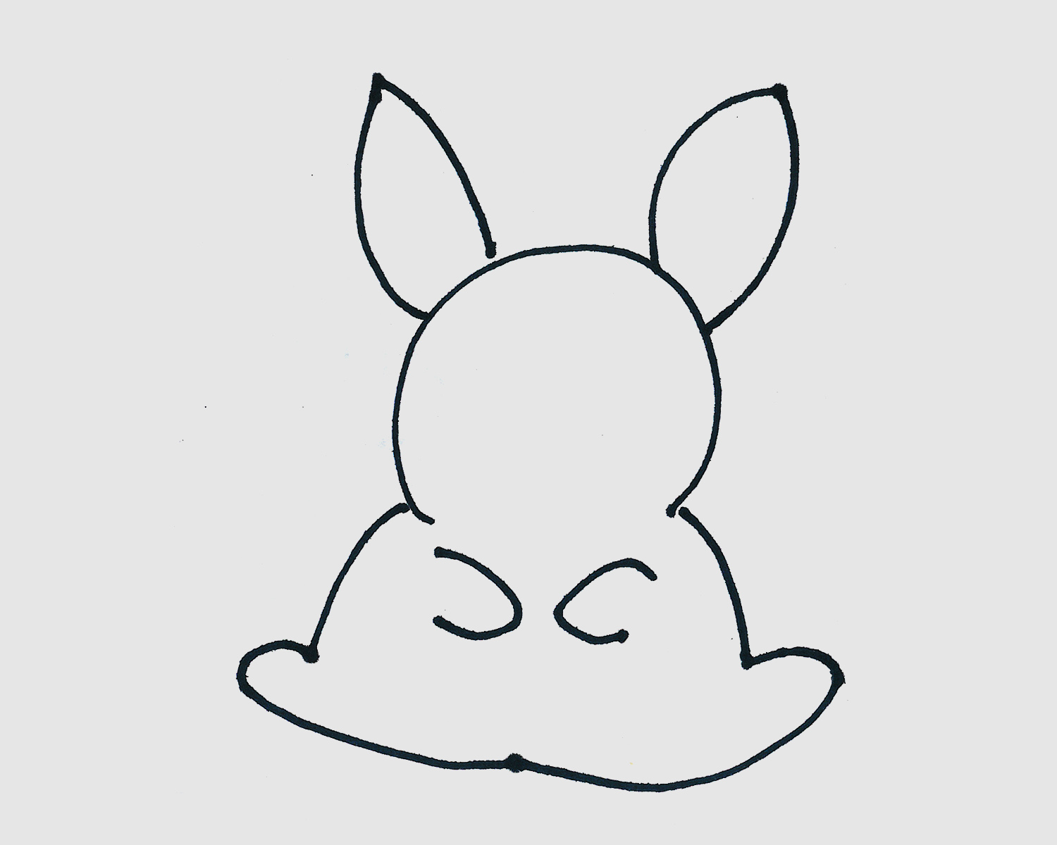 4-6岁简笔画教程 小小白兔的画法