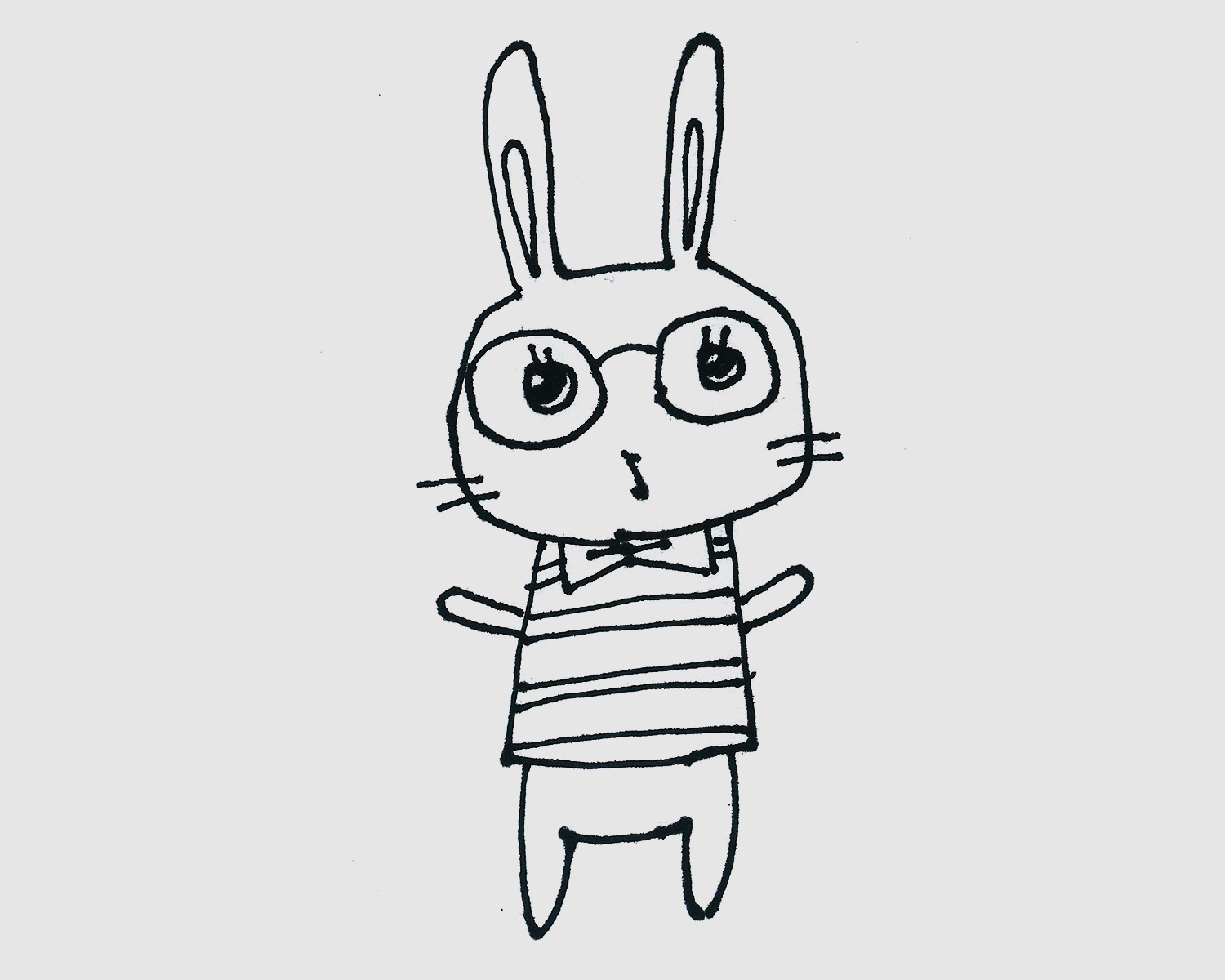5岁儿童画启蒙教程 有颜色小小白兔怎么画简单又好看