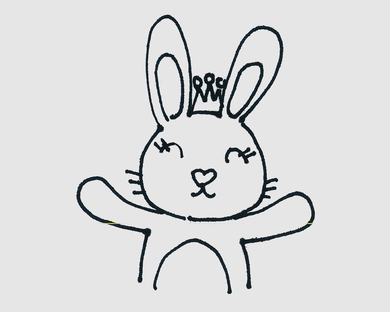 8岁儿童画教程 色彩小小白兔的画法教程