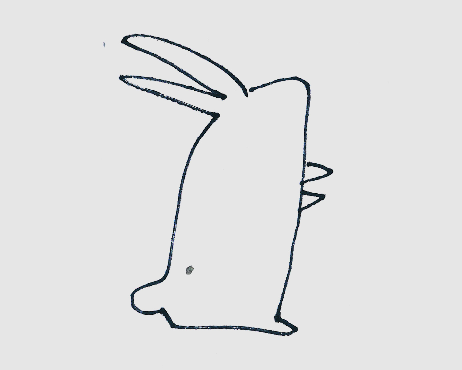 五六岁简笔画启蒙教程 简单小白兔的画法