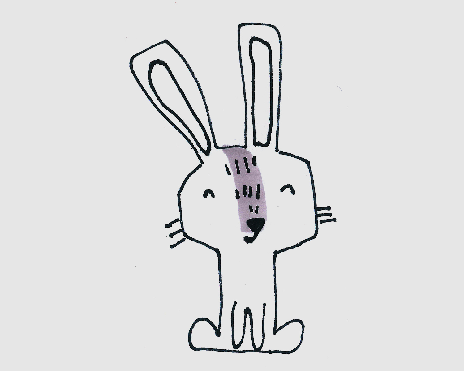 6-7岁儿童画大全 小兔子的画法