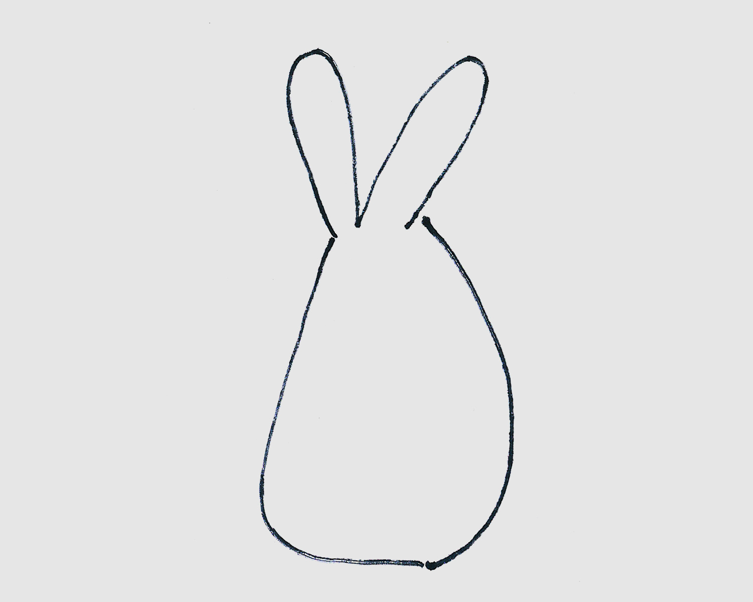 5-6岁儿童简笔画教程 小兔子的画法教程