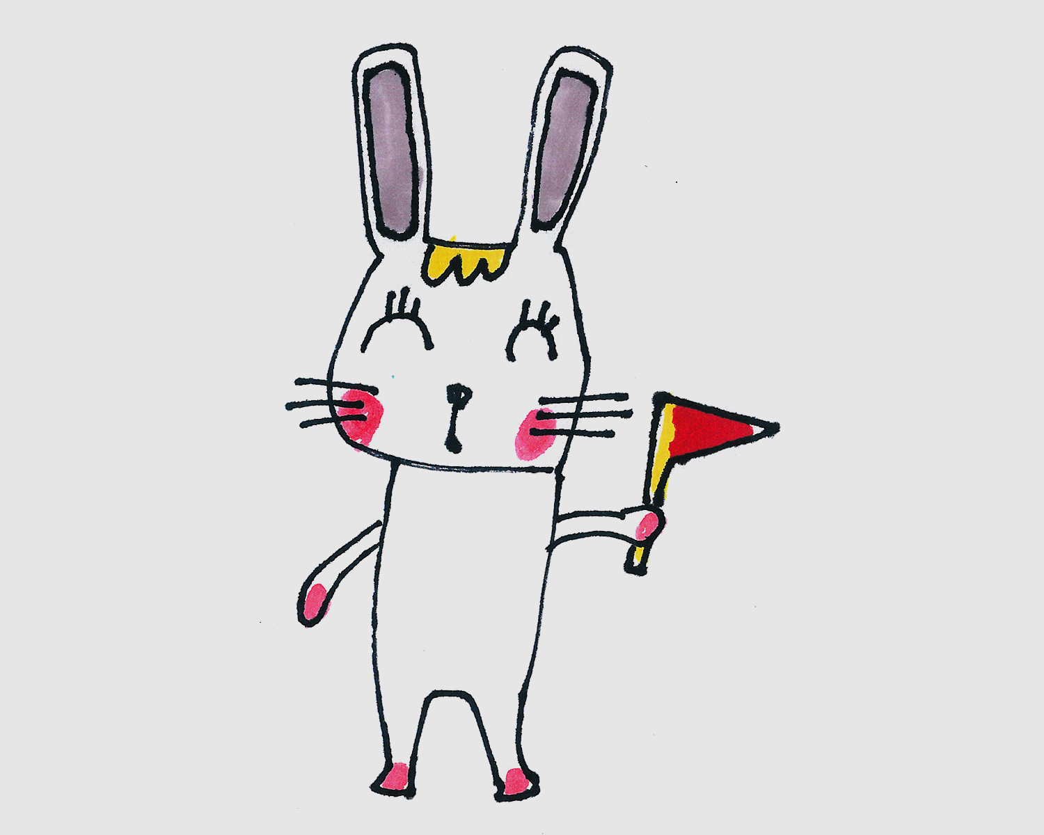 四五岁简笔画教程 简单小小白兔怎么画简单又好看