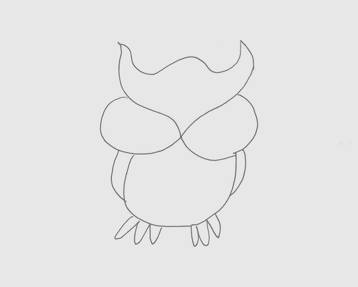 闭眼睡觉的猫头鹰-欧莱凯设计网