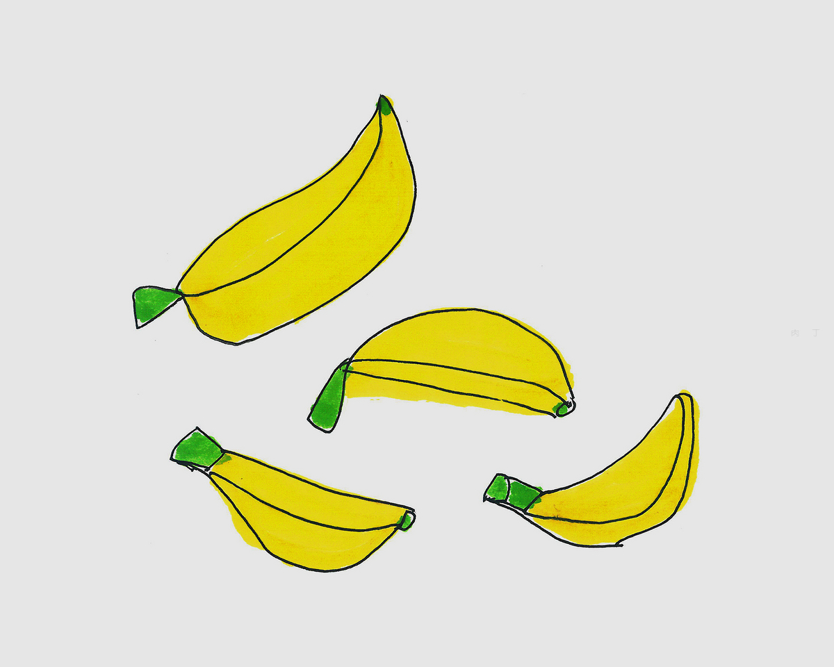 4岁儿童画作品 香蕉怎么画💛巧艺网