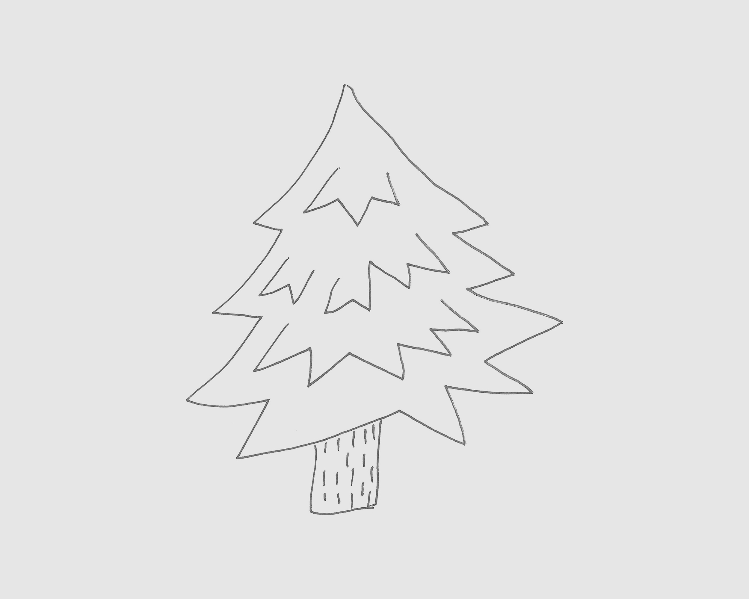 彩色圣诞树简笔画画法图片步骤（我爱幼儿园简笔画大全） - 有点网 - 好手艺