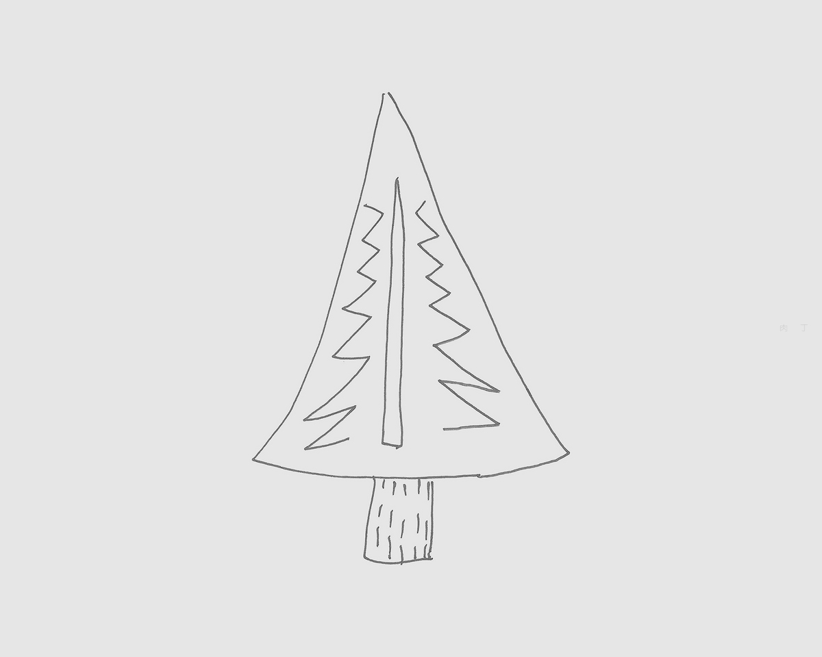 4岁简笔画大全 可爱圣诞树怎么画💛巧艺网