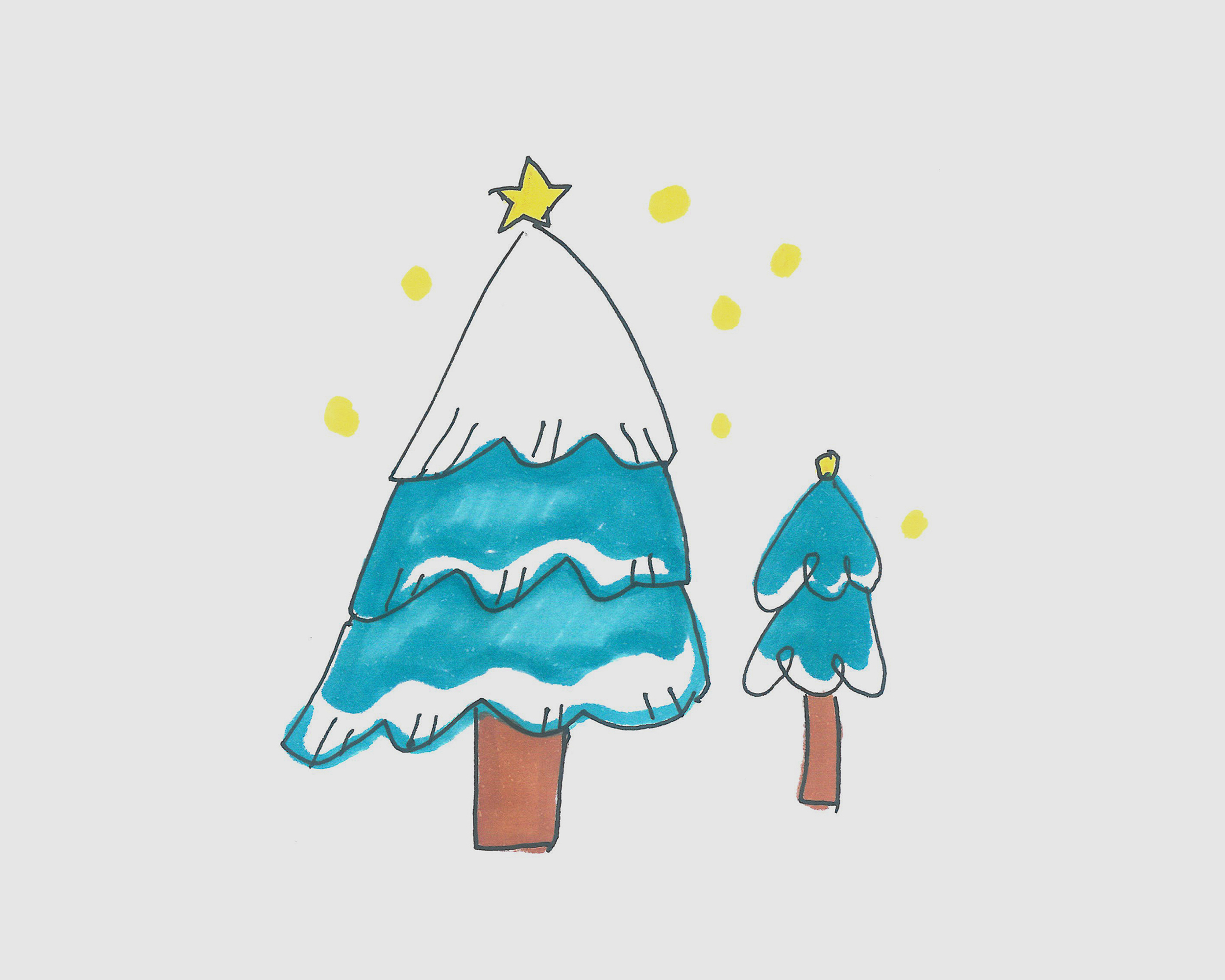 简笔画圣诞树 - 堆糖，美图壁纸兴趣社区