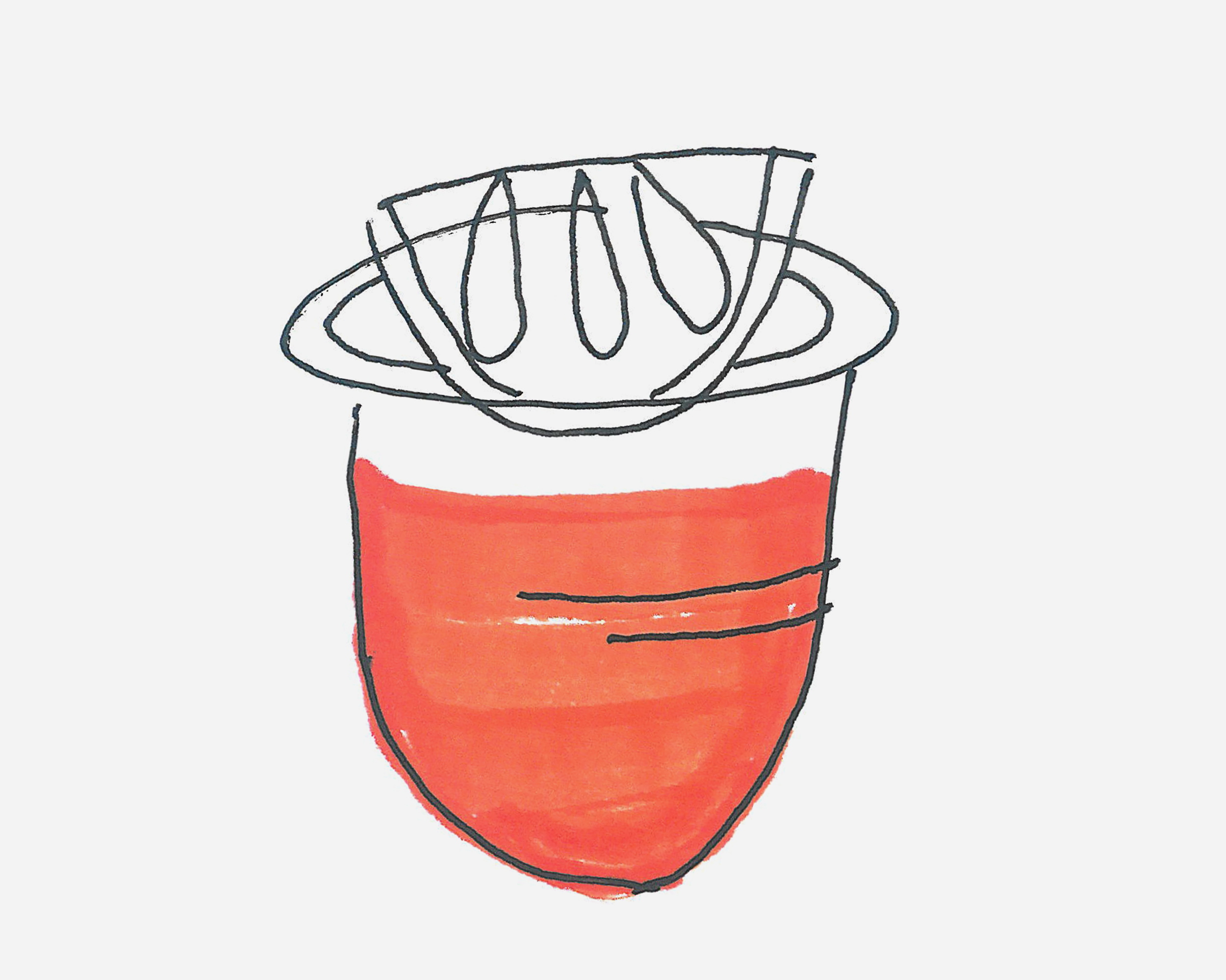 8岁简笔画优秀作品 带颜色果汁饮料的画法图解