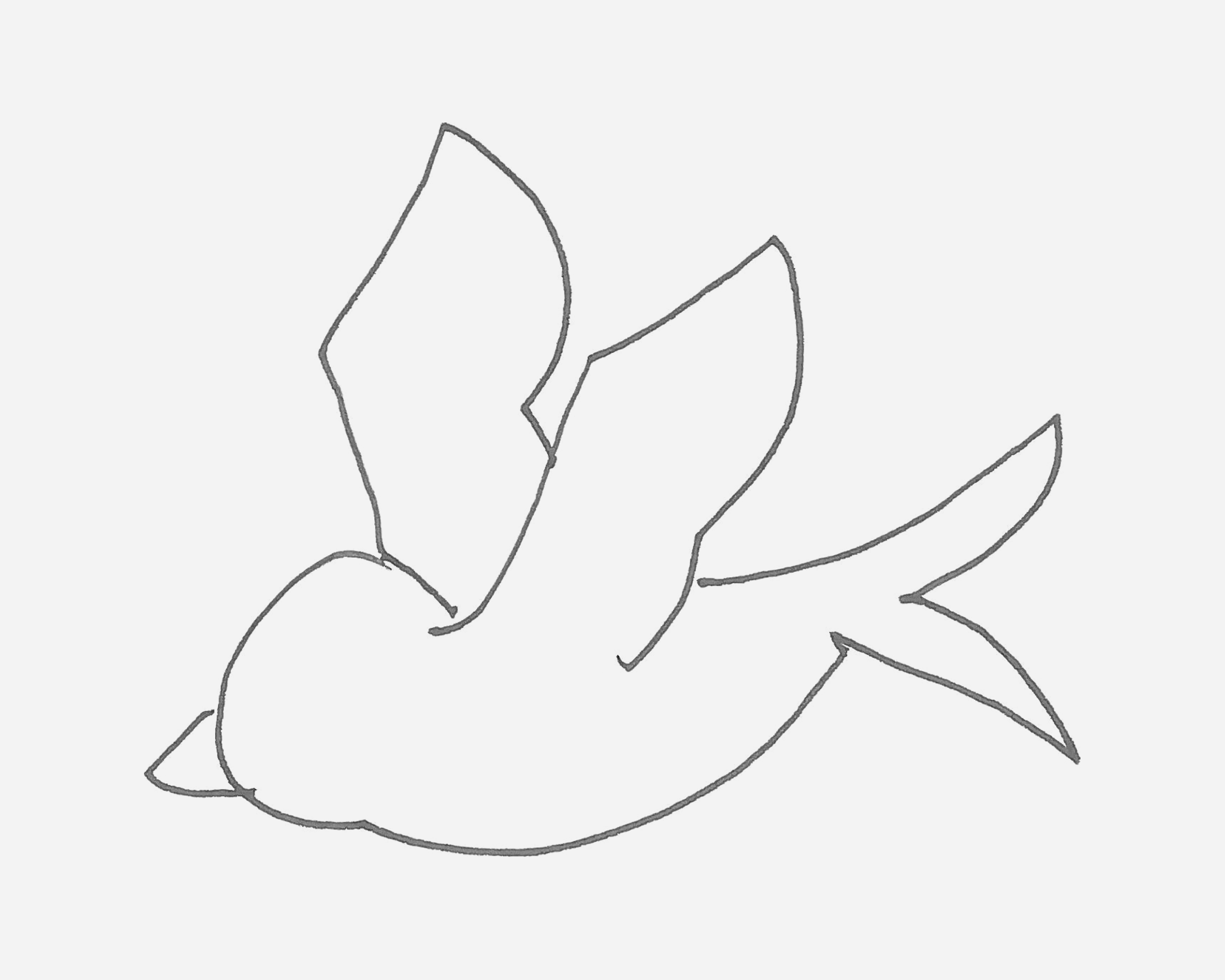 飞翔燕子简笔画的画法