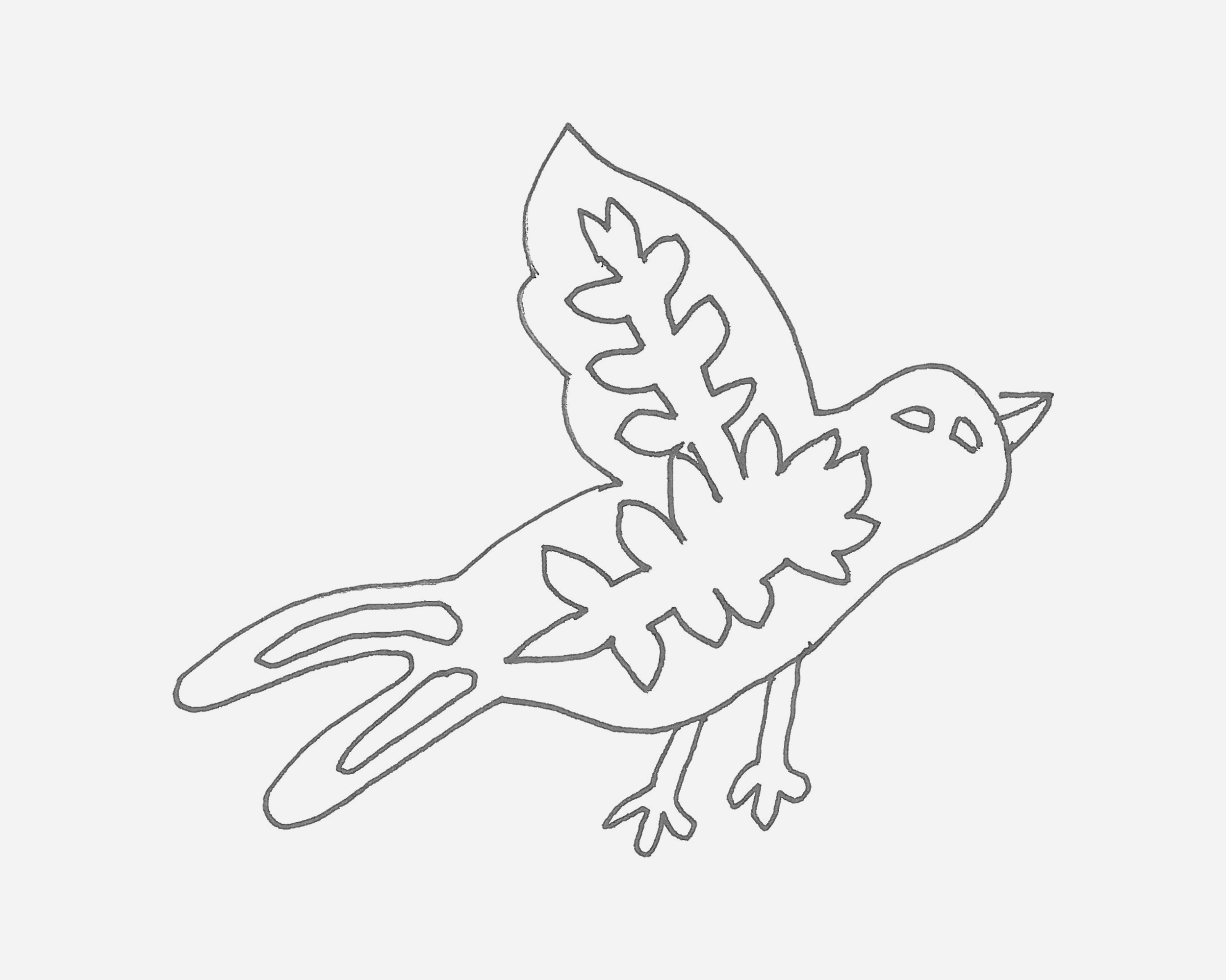 4-5岁简笔画启蒙教程 有颜色小燕子怎么画最简单