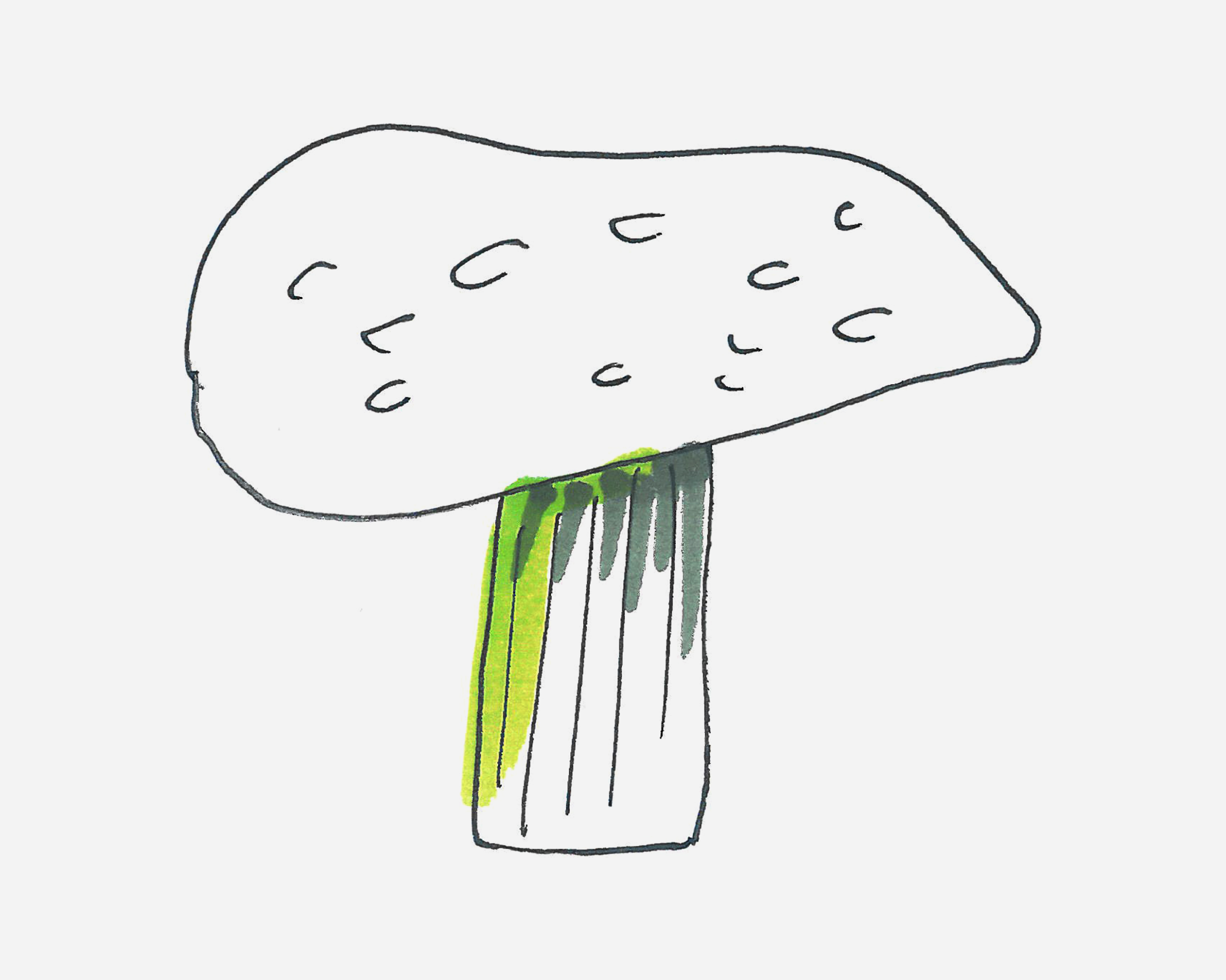 5-8岁简笔画教程 有颜色小蘑菇屋怎么画