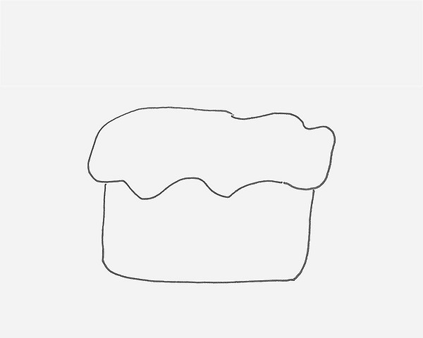 7岁简笔画图片 简单蛋糕怎么画