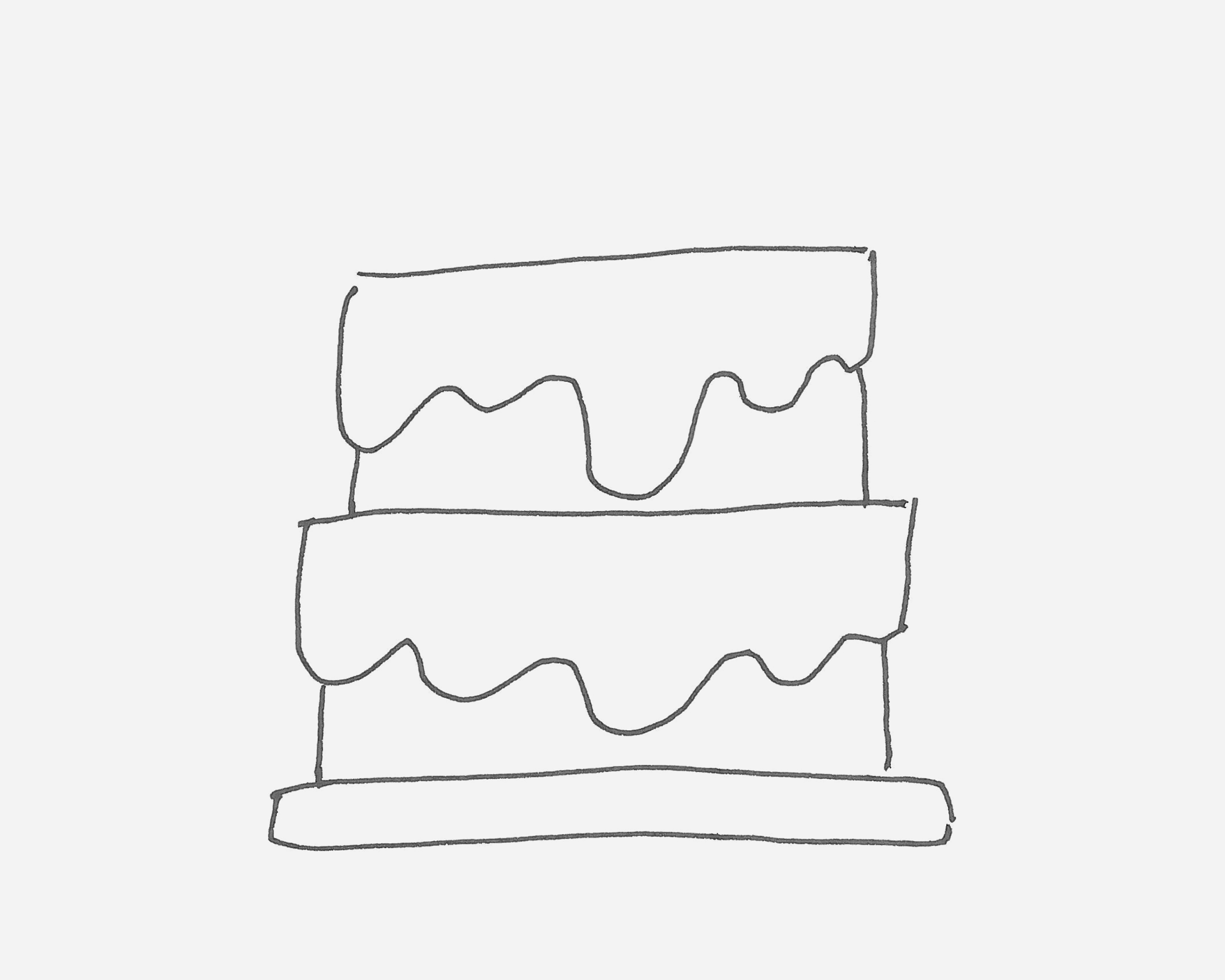 3-6岁儿童画作品 简单蛋糕怎么画好看
