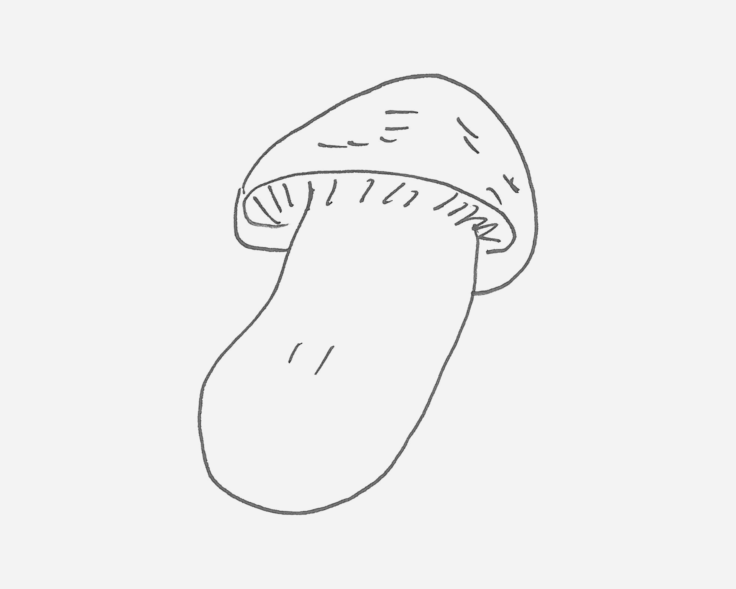 8岁儿童画教程 可爱蘑菇的画法