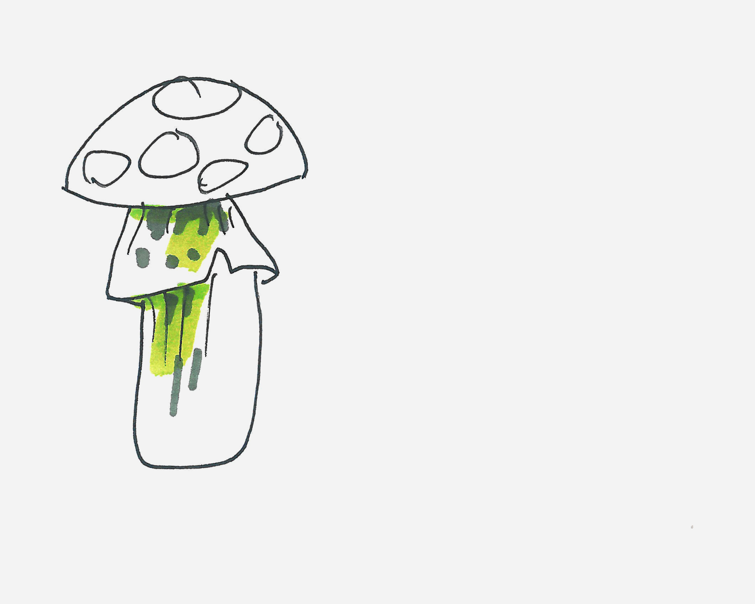 5岁简笔画图片 小蘑菇的画法