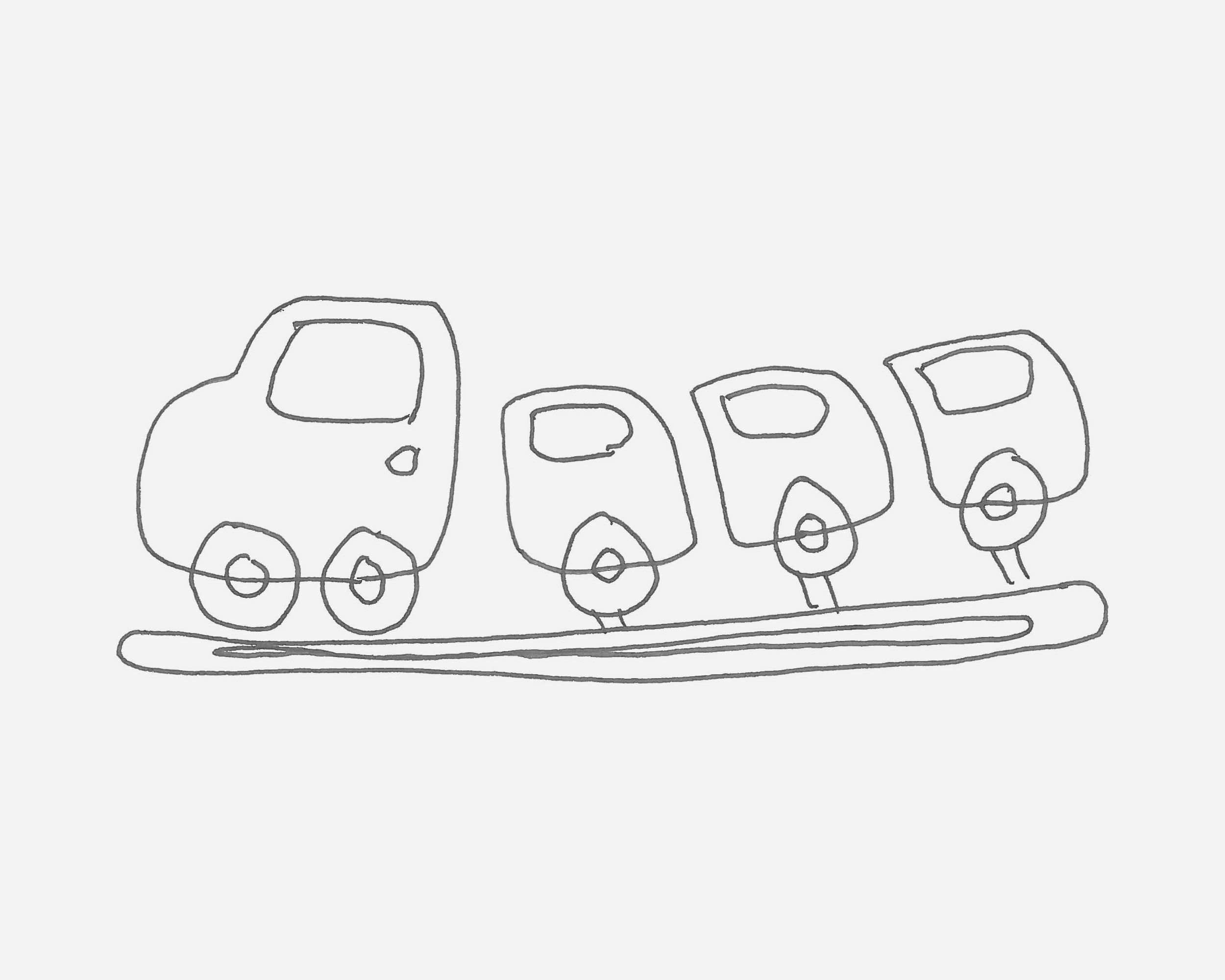 可爱小火车简笔画画法图片步骤（学画画多久可以赚钱） - 有点网 - 好手艺
