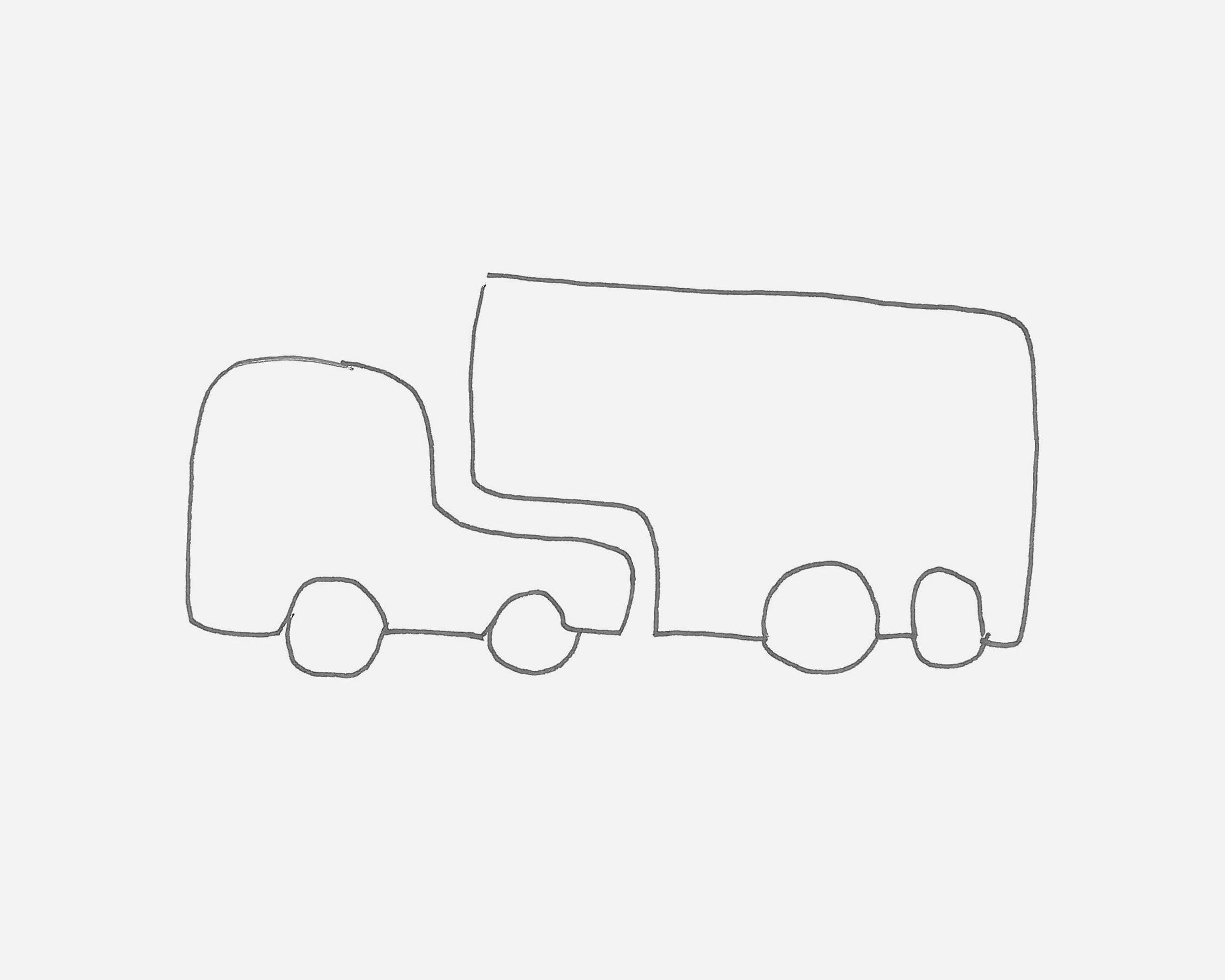 卡车简笔画步骤图_功能用车简笔画