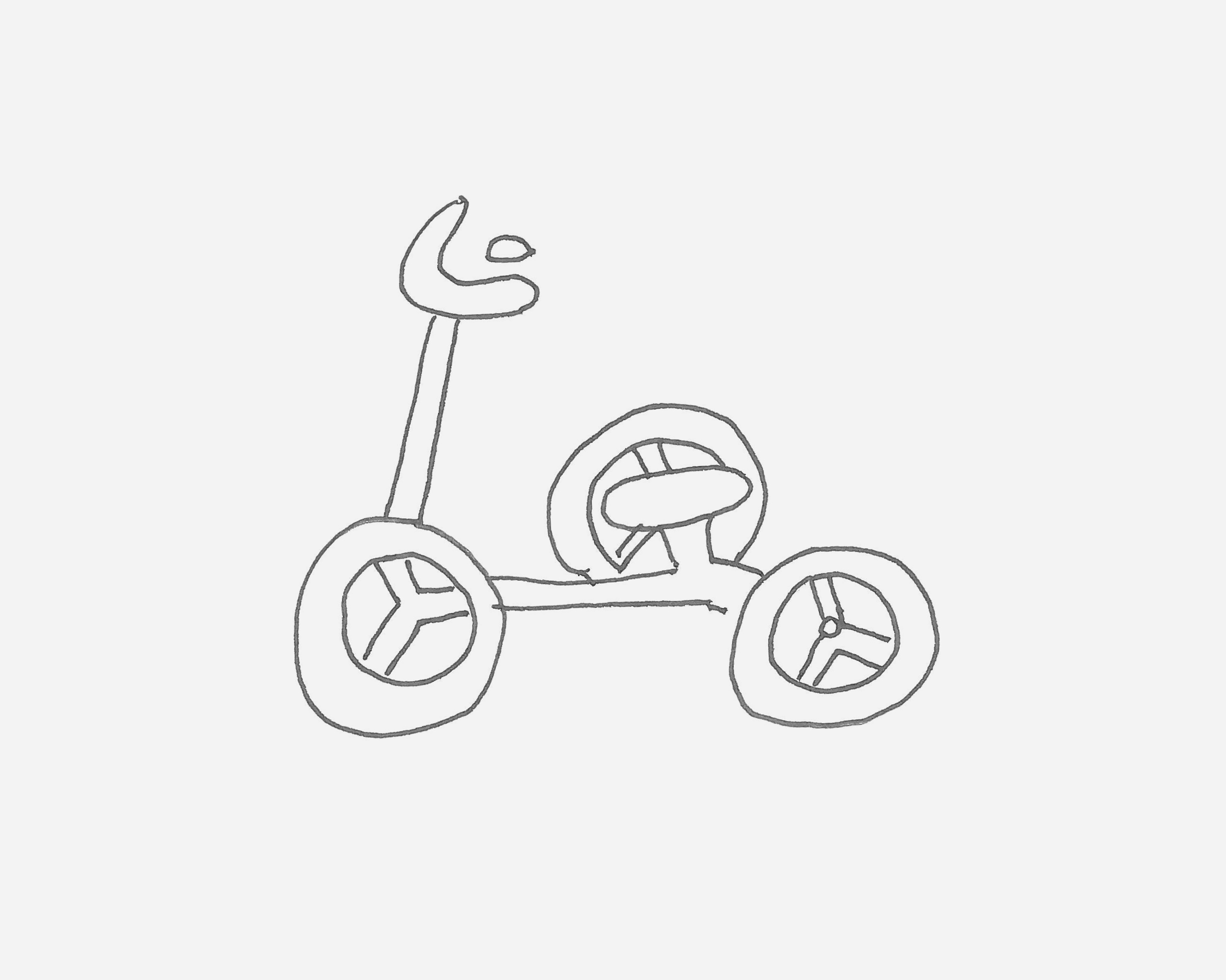 自行车简笔画的画法 咿咿呀呀儿童手工网