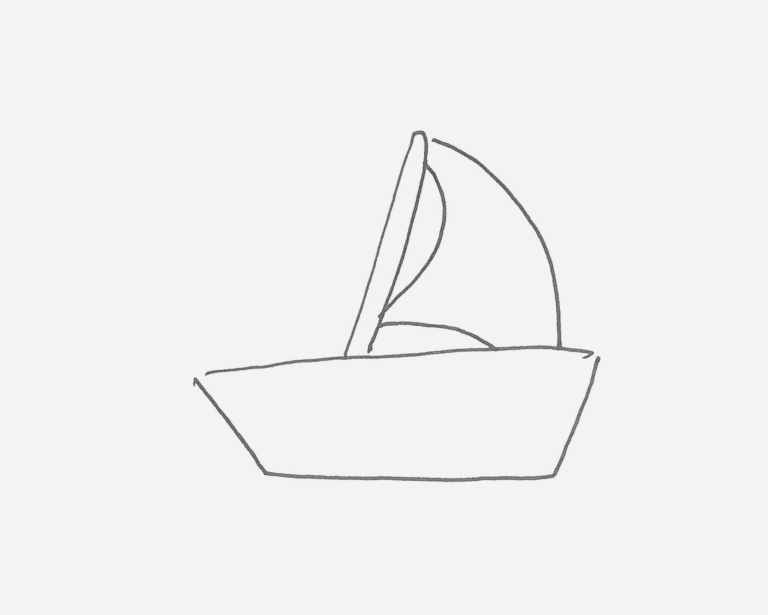 4～6岁美术 实用简笔画轮船的画法过程图 咿咿呀呀儿童手工网