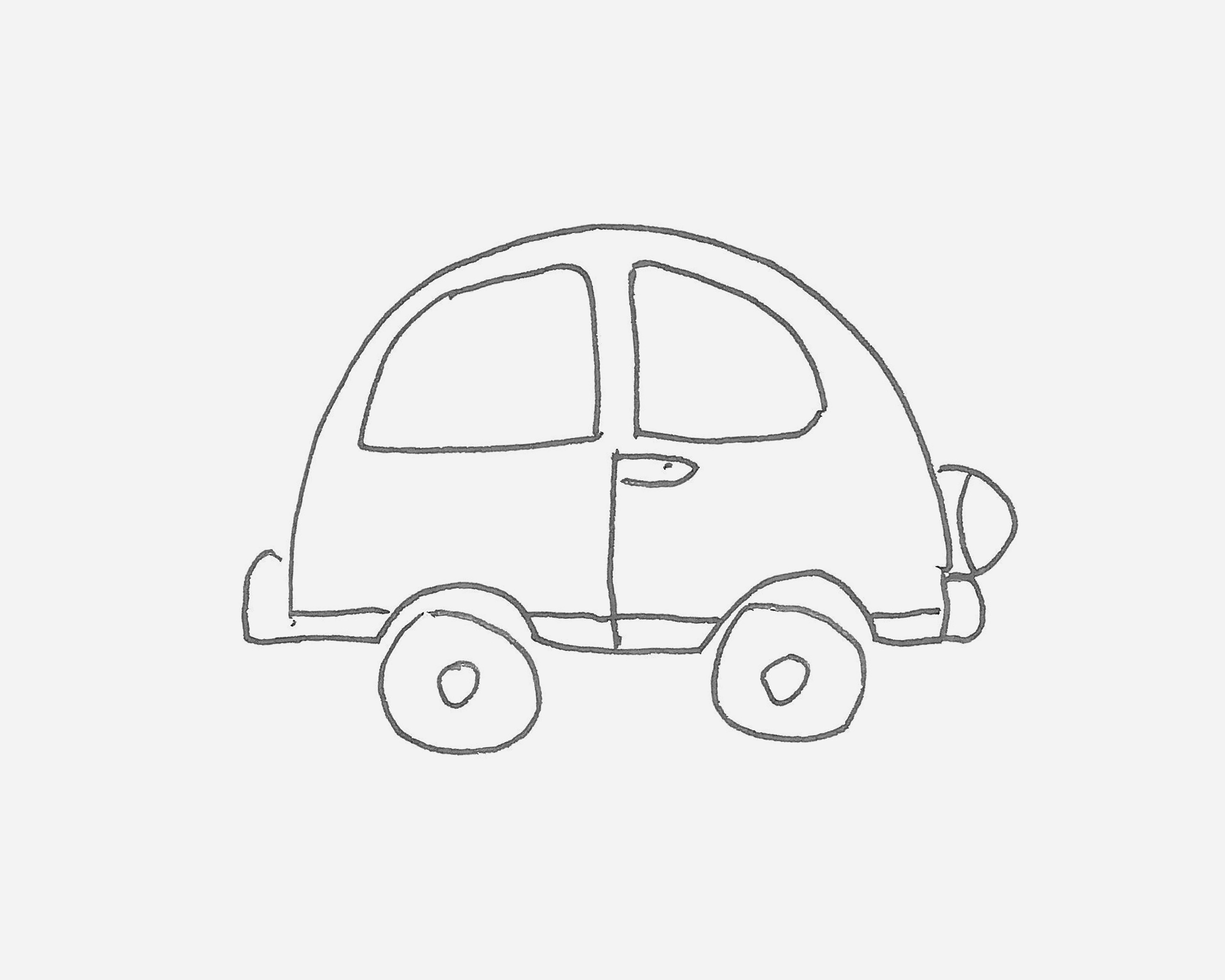 小轿车线条简笔画矢量图片素材免费下载 - 觅知网