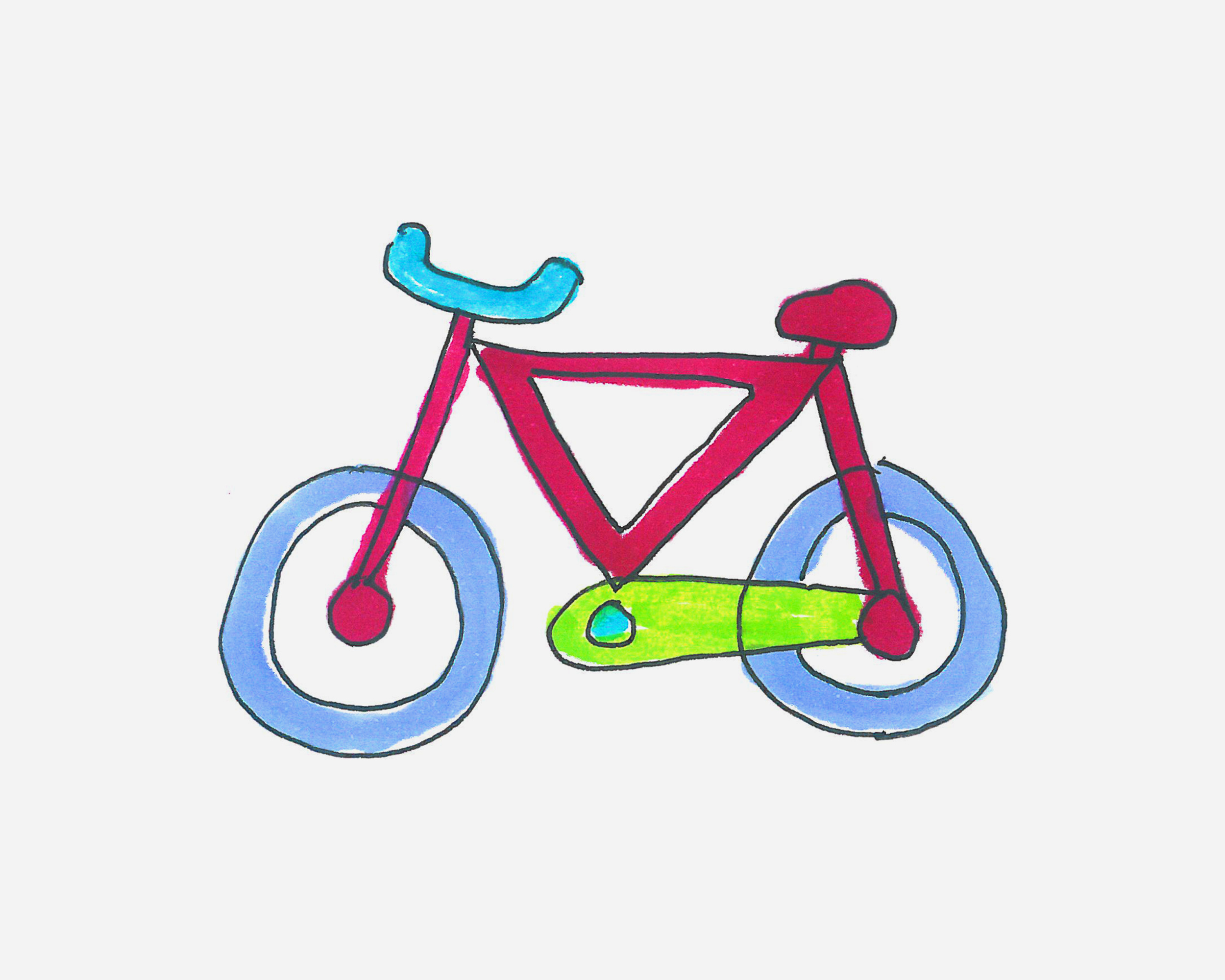 自行车图片手绘素描,自行车图片手绘 - 伤感说说吧