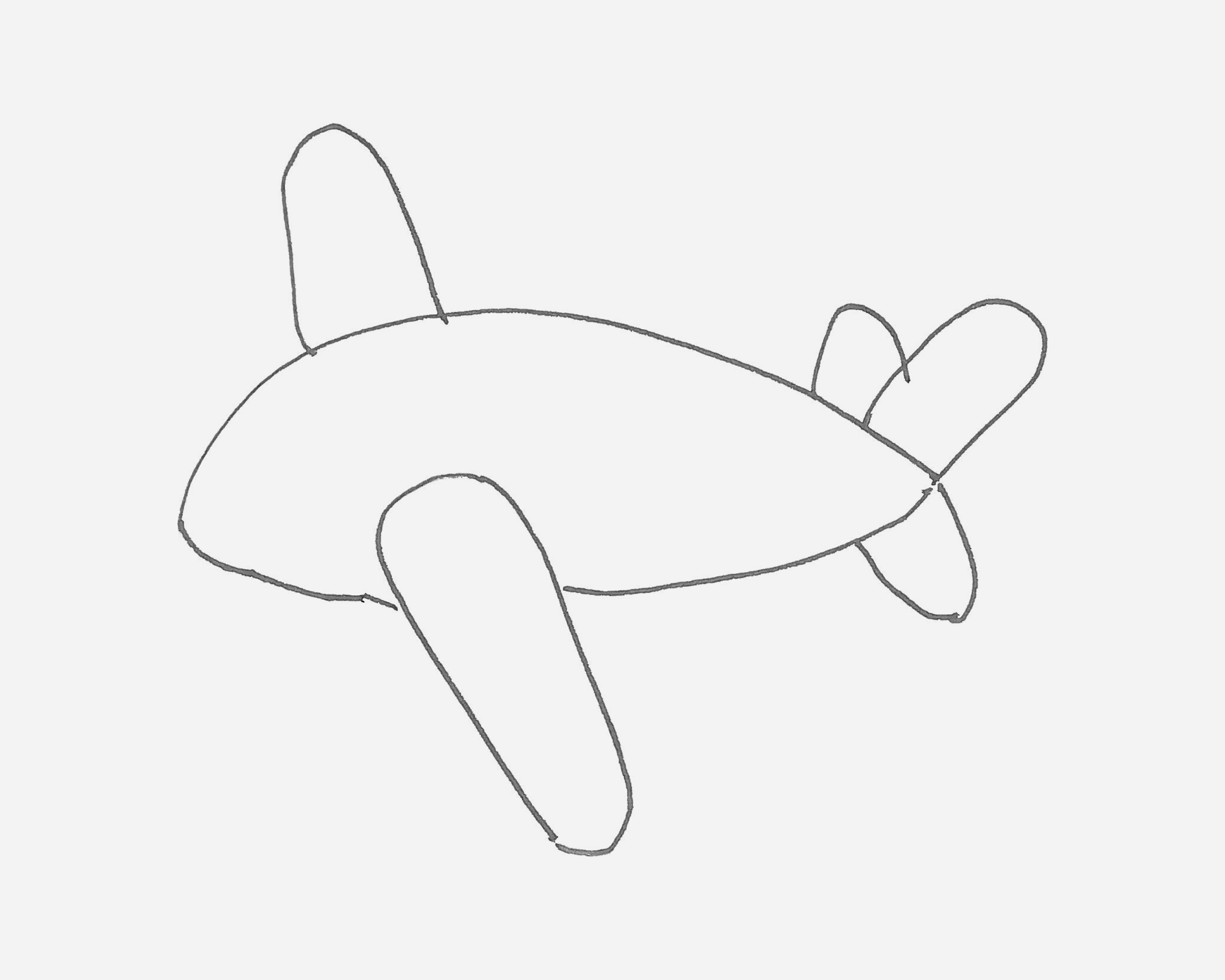 卡通客运飞机简笔画画法图片步骤（学画画动漫人物） - 有点网 - 好手艺