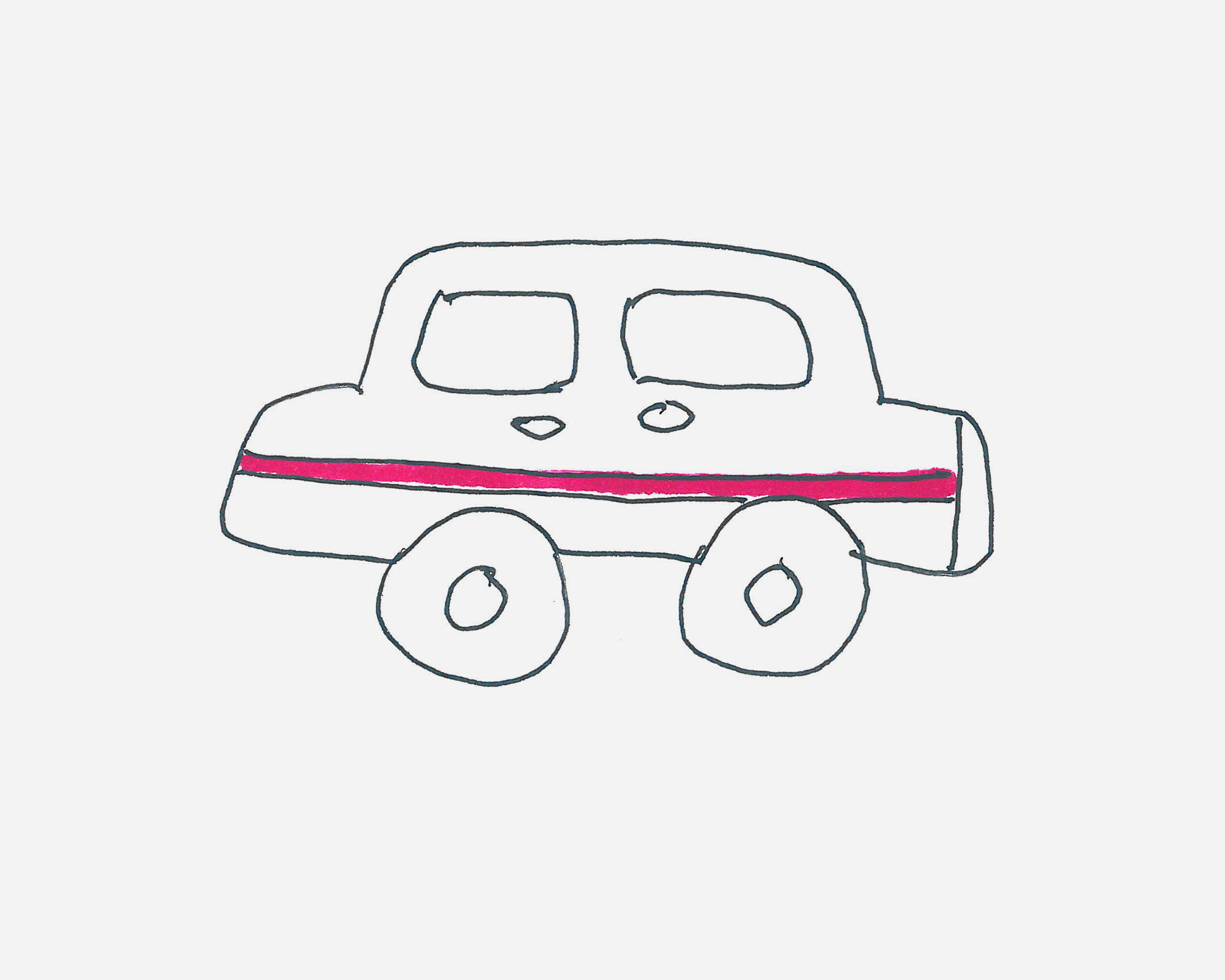 儿童简笔画多彩汽车型多用途乘用车_哔哩哔哩_bilibili