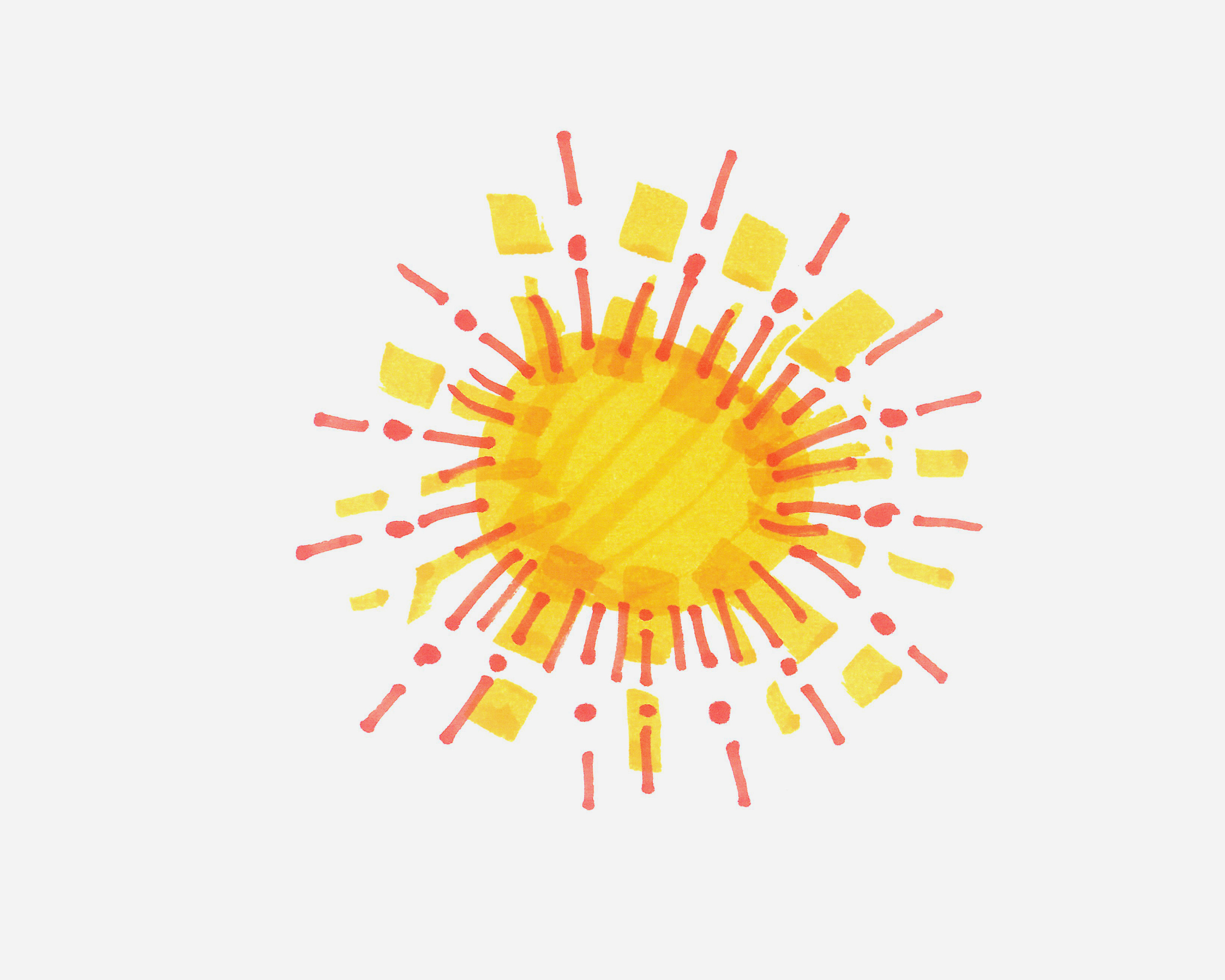 简单简笔画教程 太阳的画法教程💛巧艺网