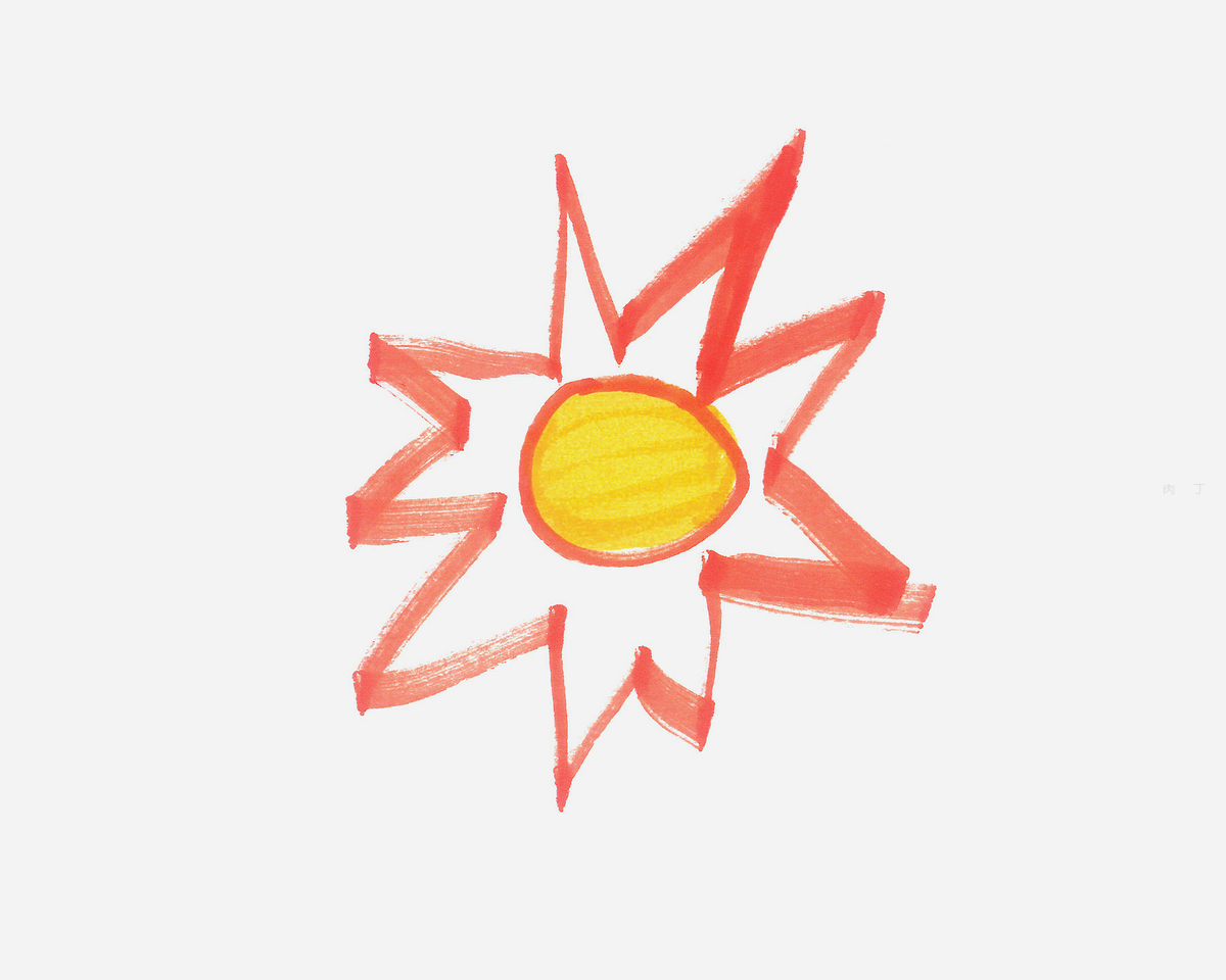 橙色手绘太阳矢量素材手绘简笔画太阳天气晴免费下载 - 觅知网