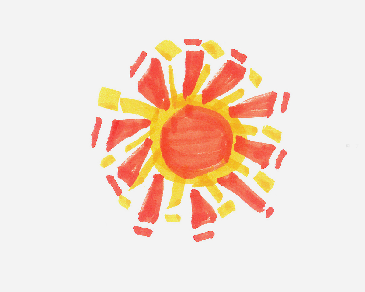 简单儿童画优秀作品 色彩小太阳的画法图解（6一7岁儿童简笔画） - 有点网 - 好手艺