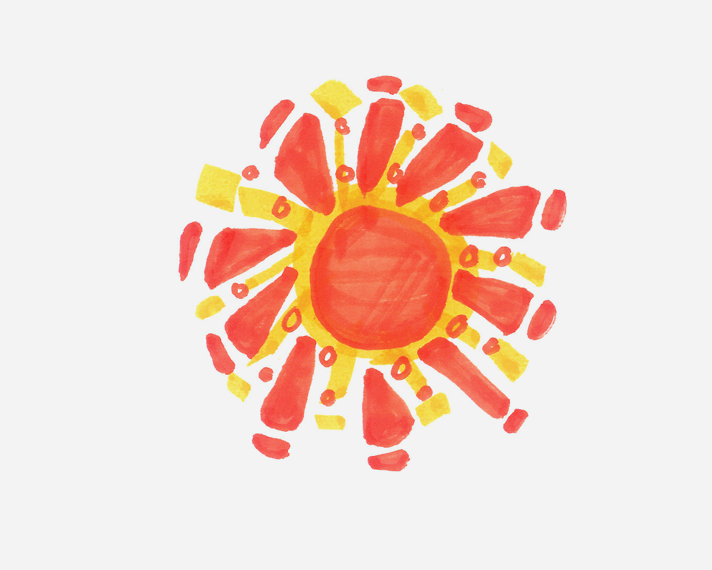 4-6岁简笔画教程 太阳怎么画最简单（粉笔简笔画图片大全） - 有点网 - 好手艺