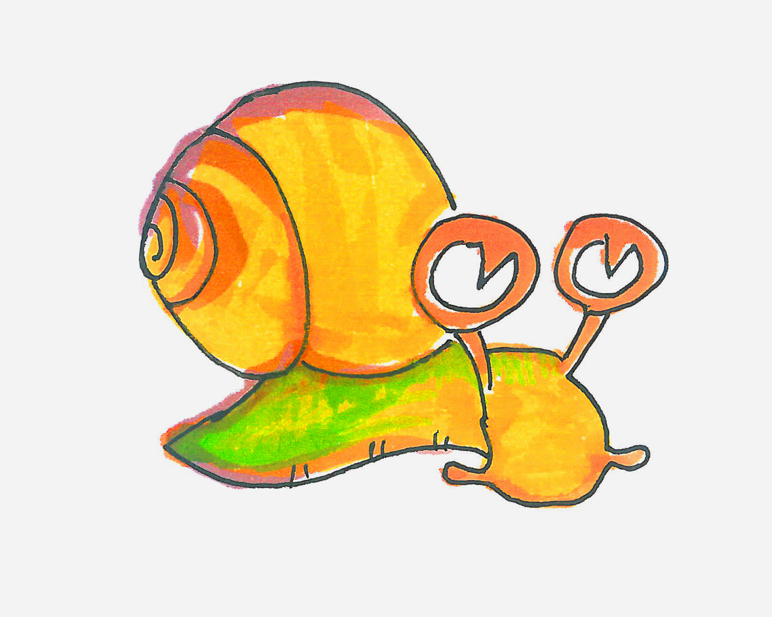 卡通的蜗牛图片_动漫卡通_插画绘画-图行天下素材网