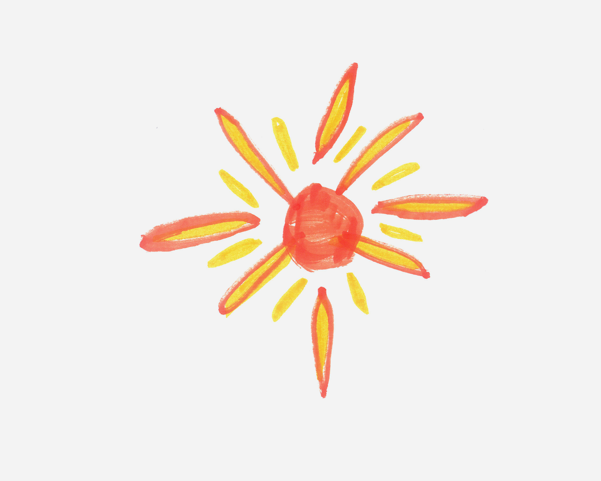 4-6岁简笔画优秀作品 有颜色太阳怎么画