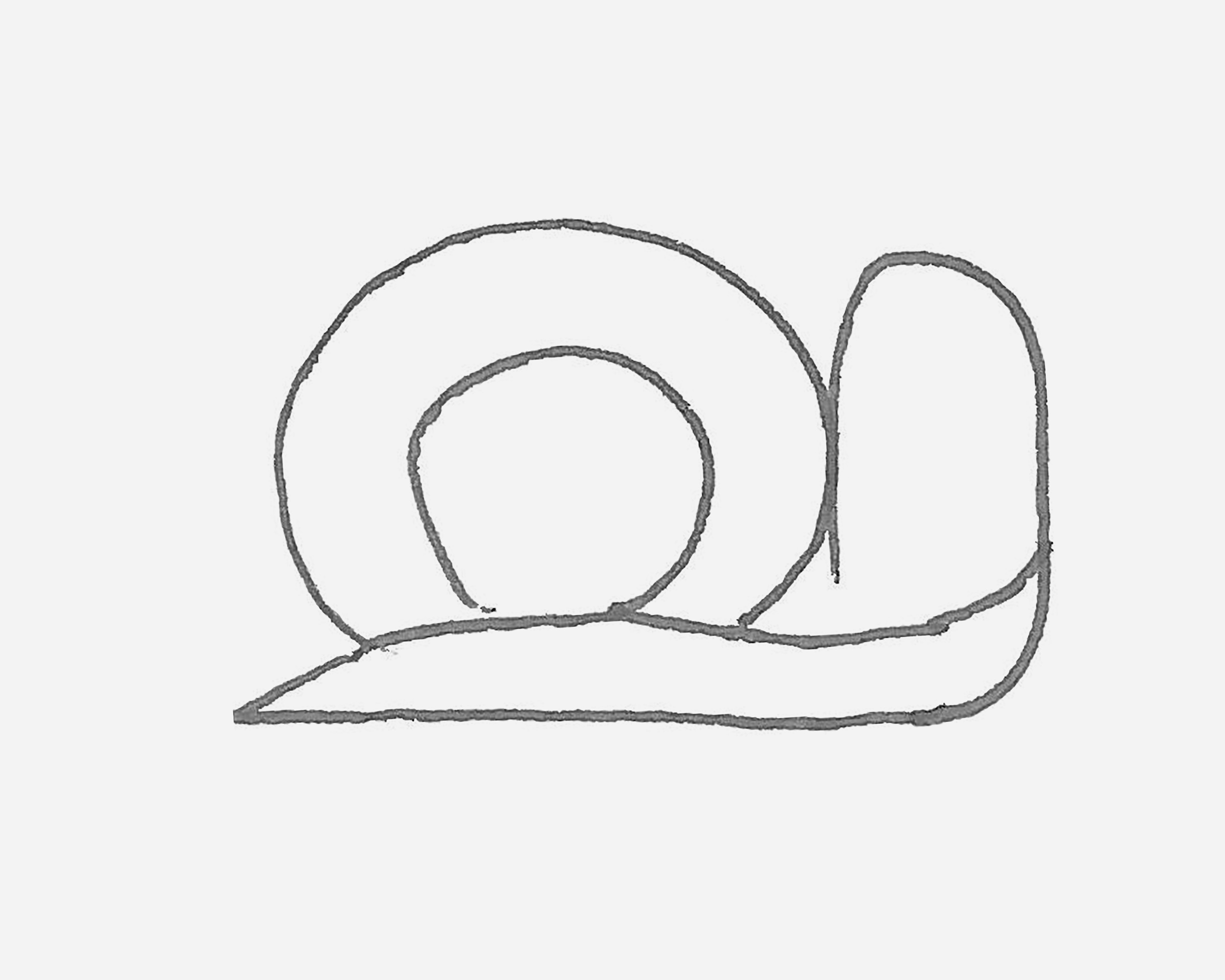 5-8岁简笔画启蒙教程 蜗牛的画法图解教程