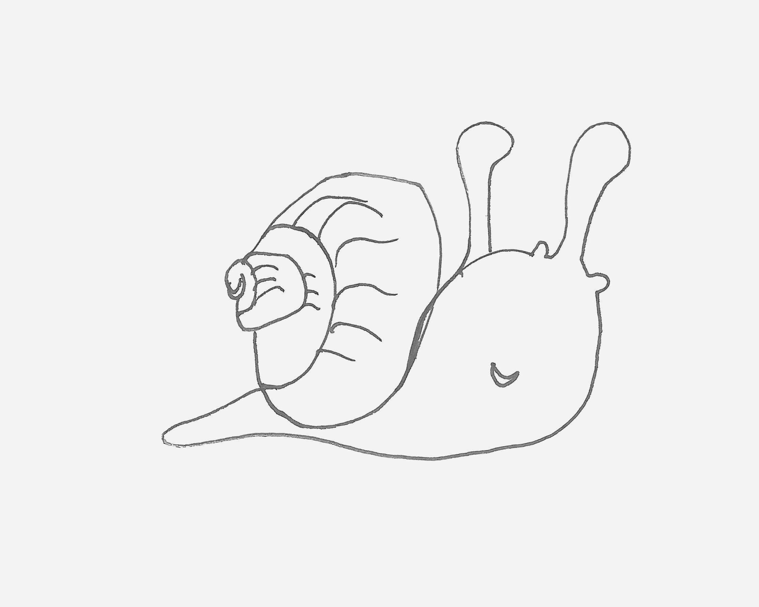 海绵宝宝小蜗牛简笔画画法图片步骤