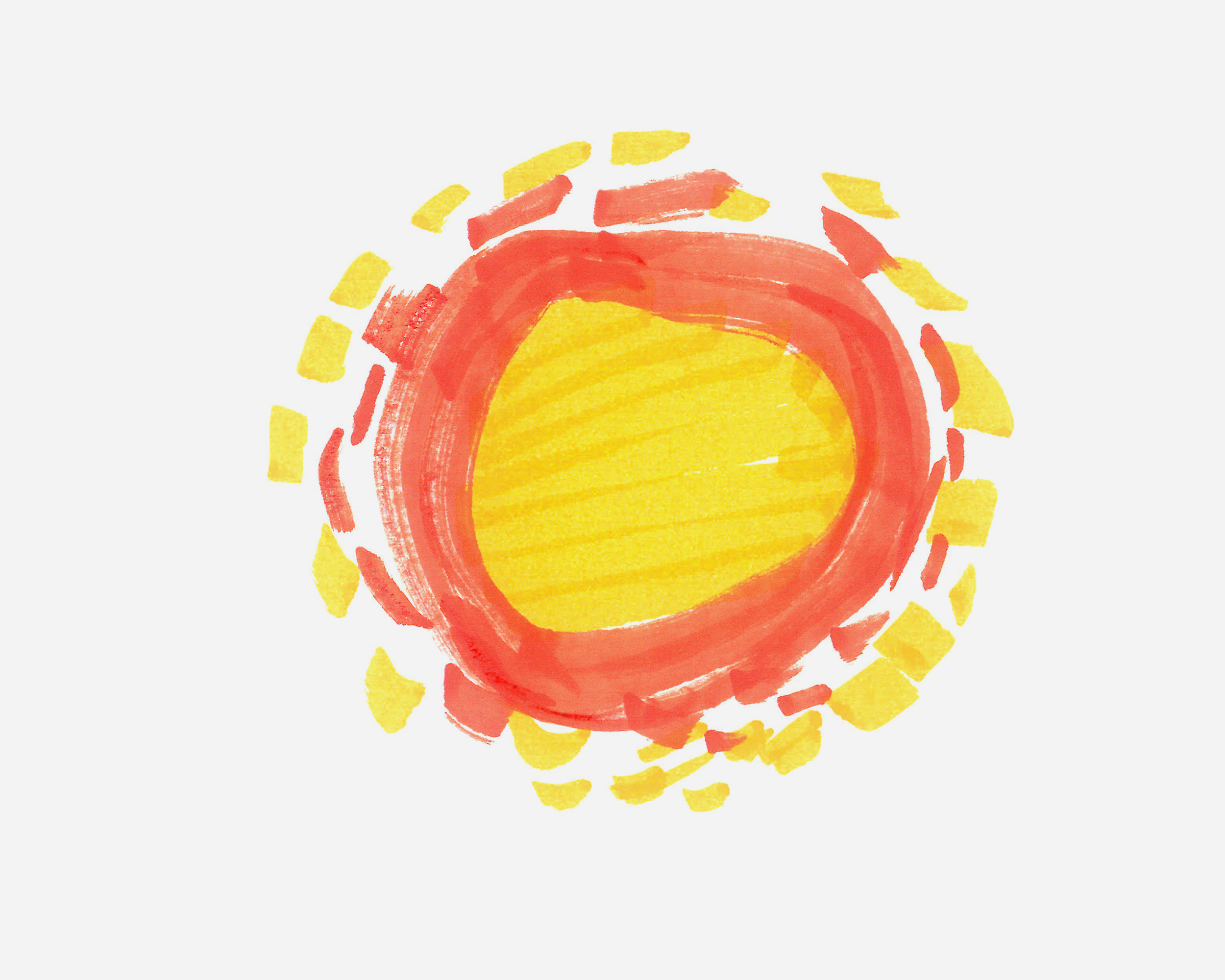 简单简笔画大全 色彩太阳的画法图解