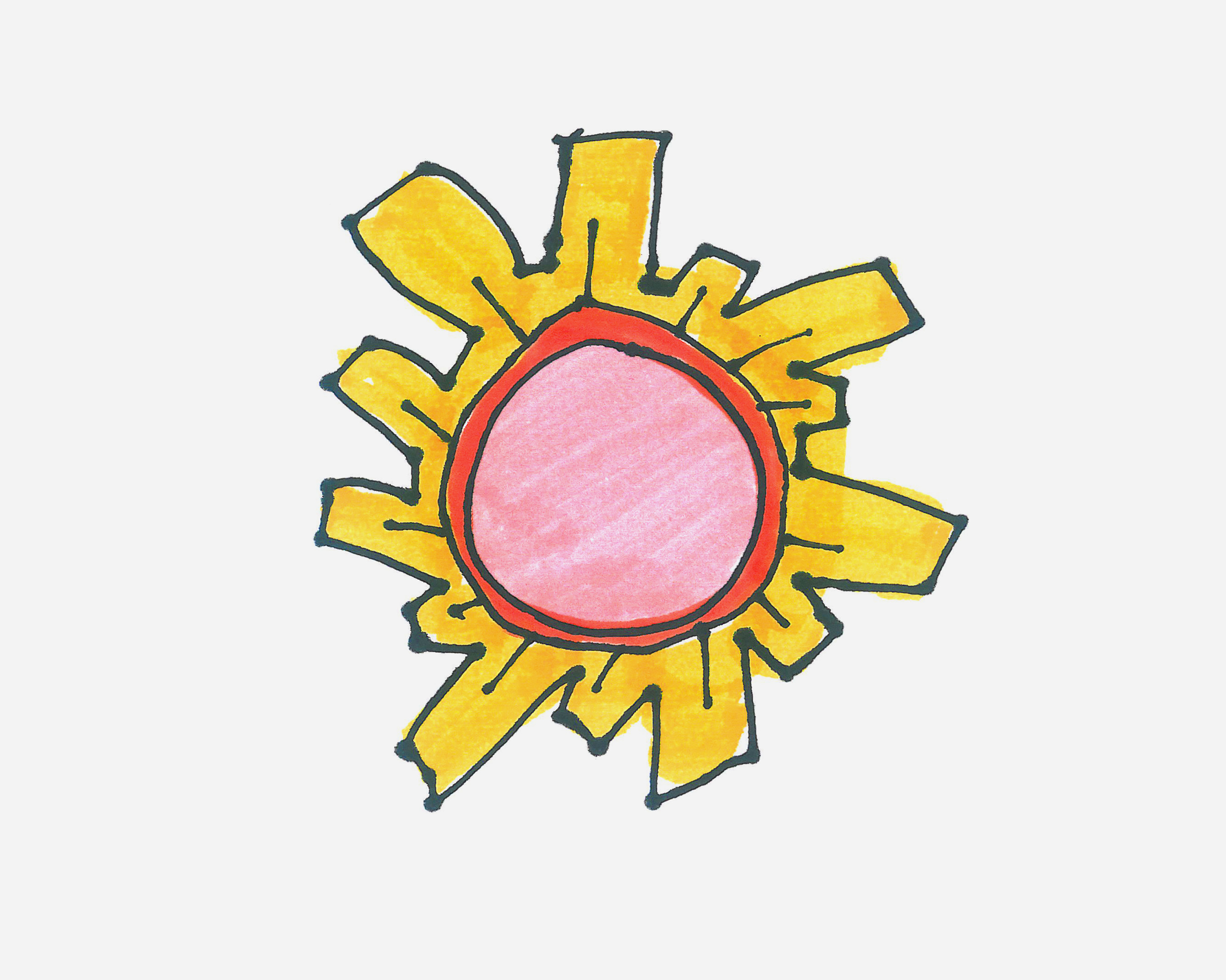 4岁儿童简笔画教程 太阳怎么画好看
