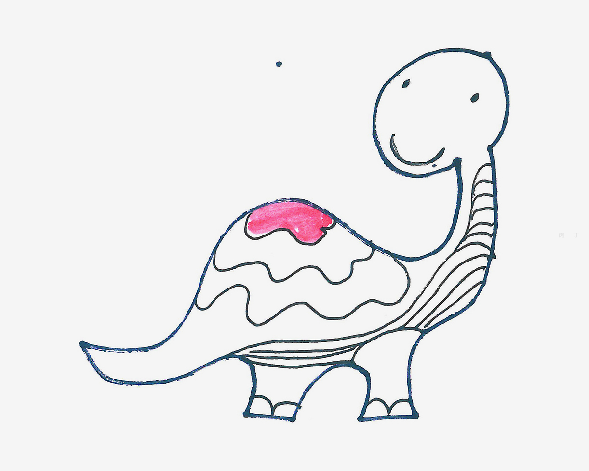 乔治的恐龙玩具简笔画画法图片步骤（儿童画公主图片） - 有点网 - 好手艺