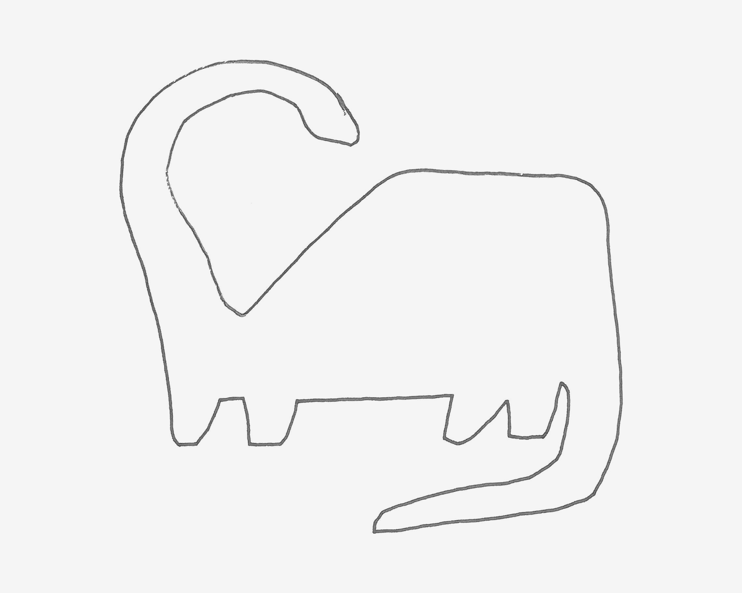 5-6岁简笔画教程 恐龙怎么画