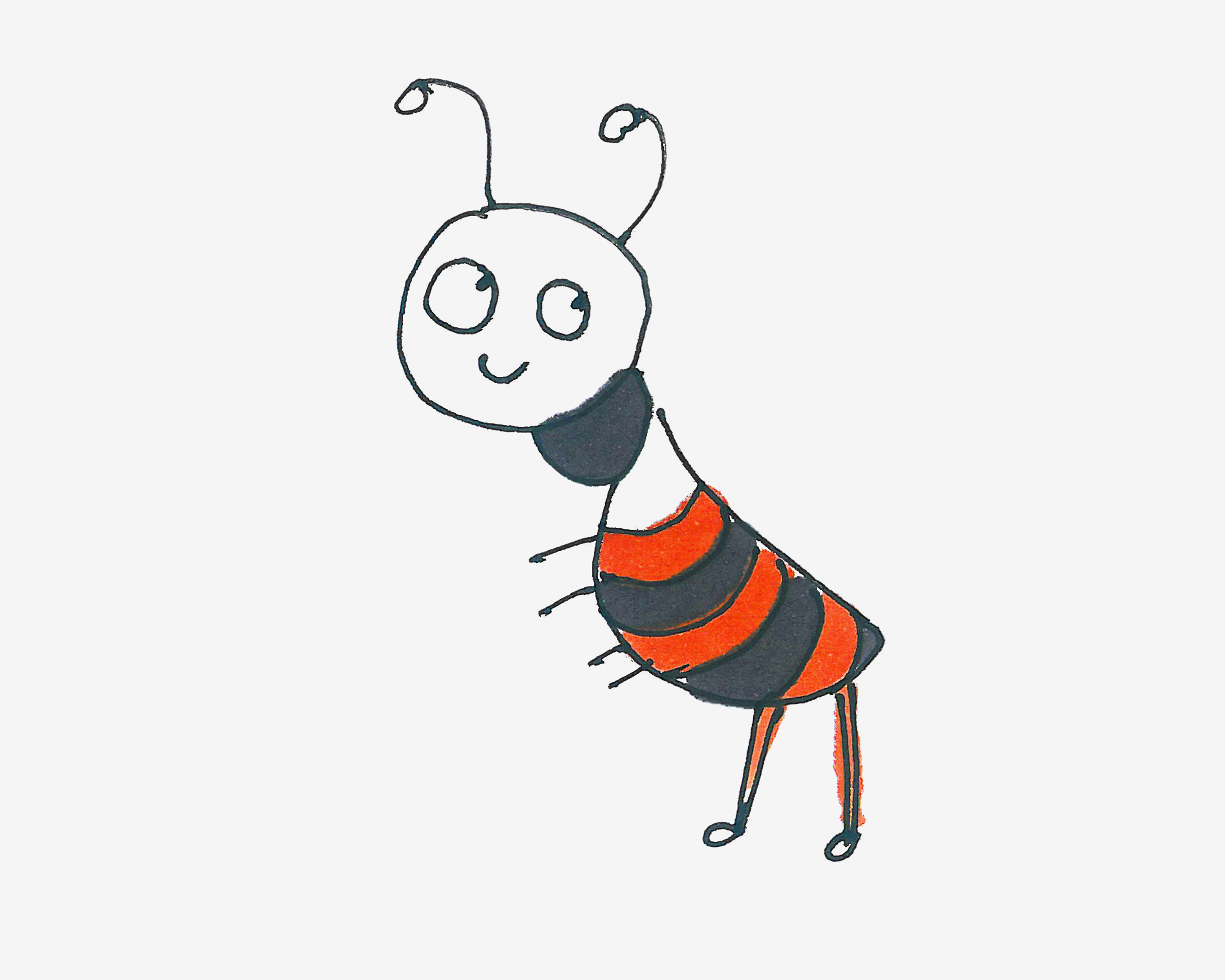 简单小蚂蚁简笔画画法图片步骤（海豚的简笔画） - 有点网 - 好手艺