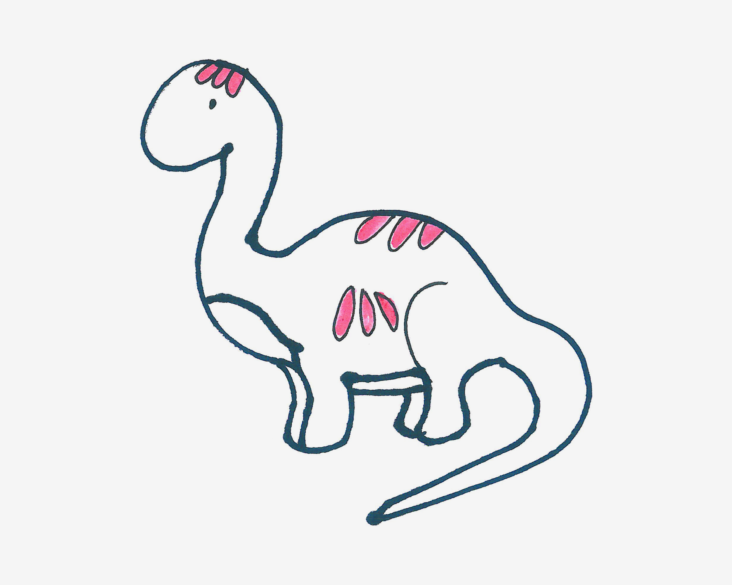 6-9岁简笔画教程 恐龙怎么画好看