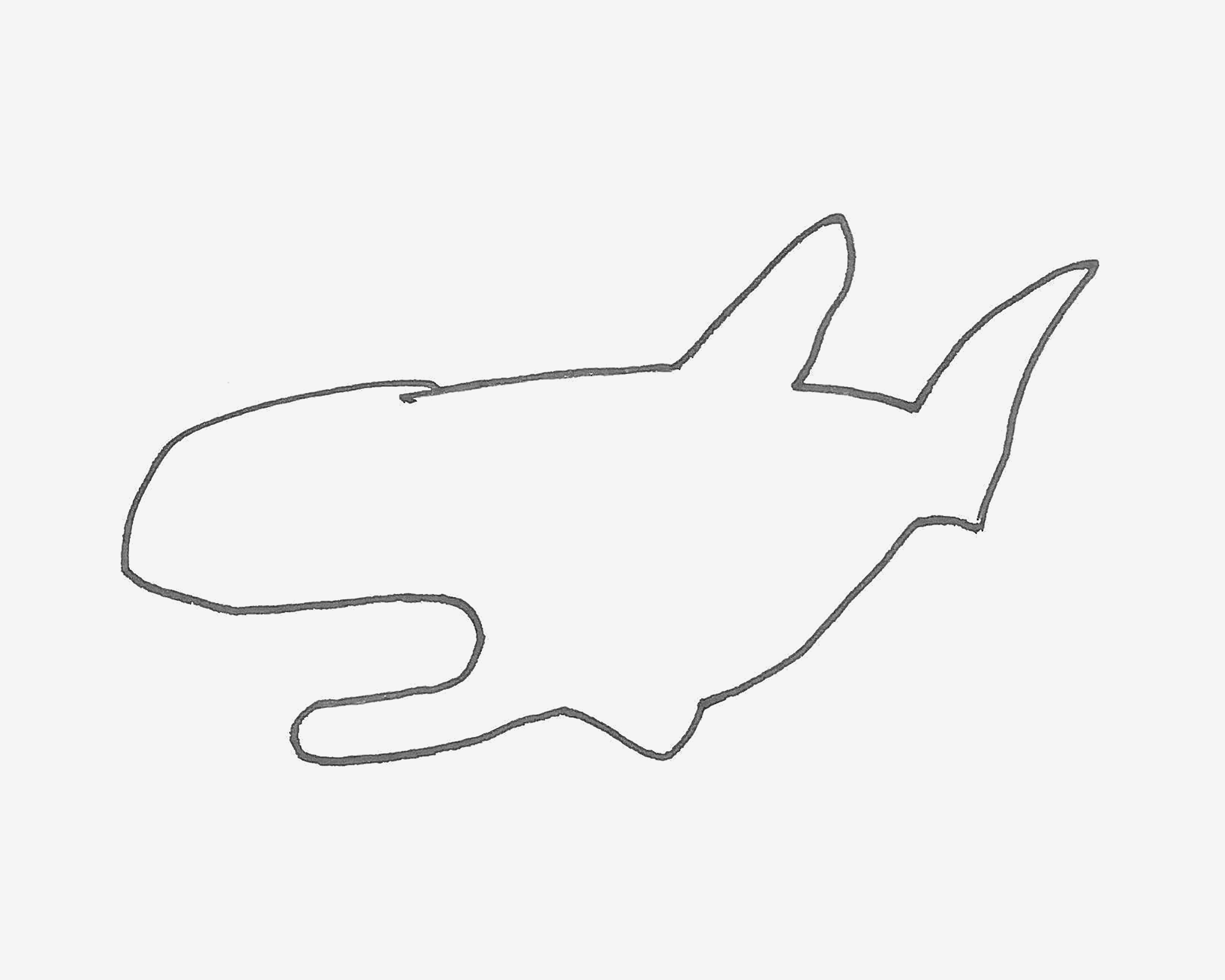 有趣的鲨鱼简笔画画法图片步骤