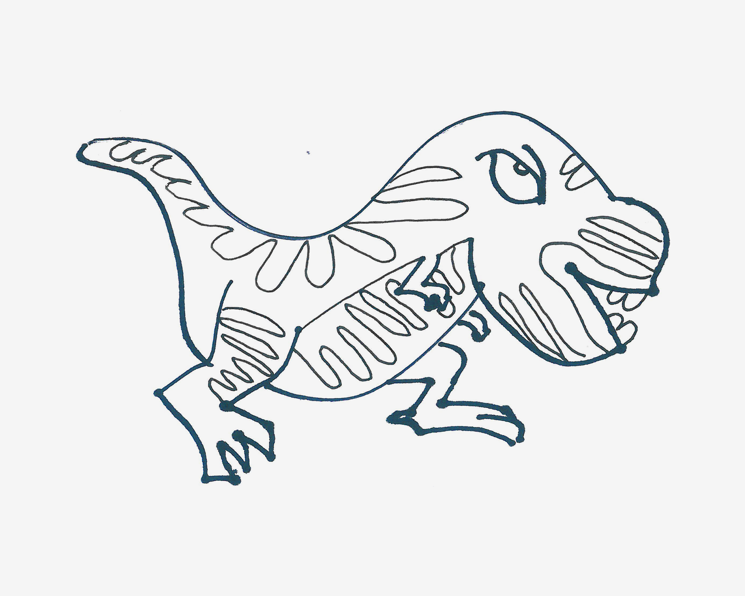 喷火恐龙简笔画画法图片步骤💛巧艺网