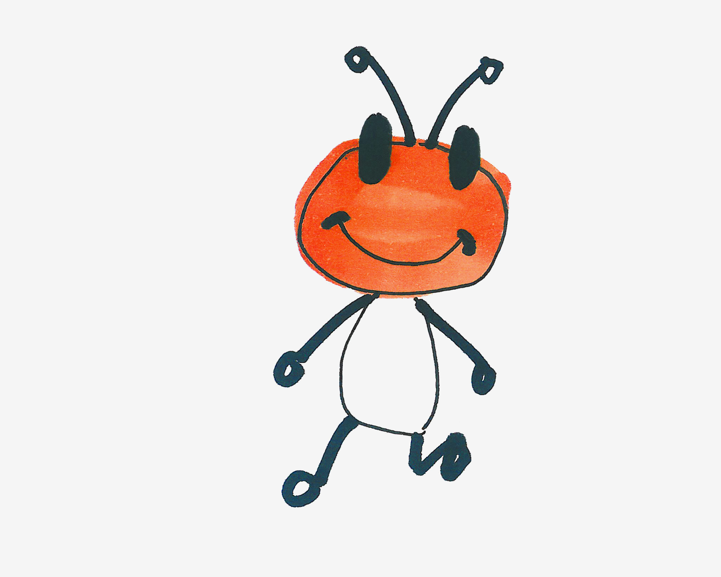 四五岁简笔画教程 蚂蚁的画法图解教程（儿童网络安全绘画） - 有点网 - 好手艺