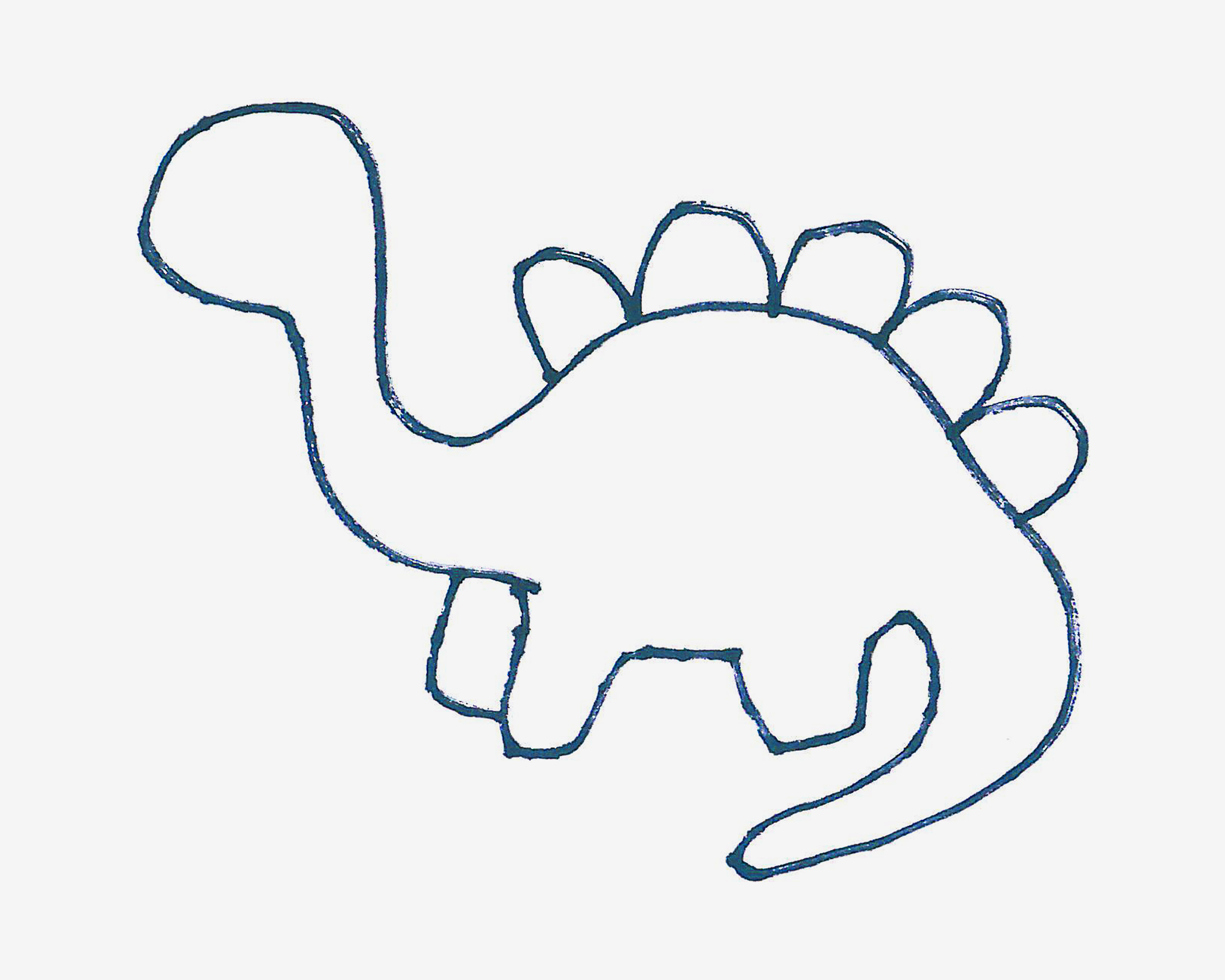 6岁儿童简笔画启蒙教程 恐龙的画法教程