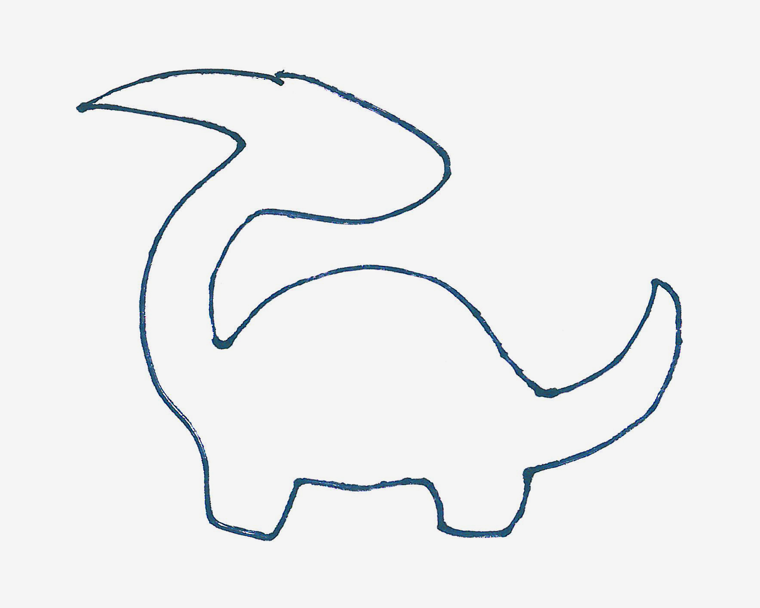 七八岁简笔画图片 恐龙的画法