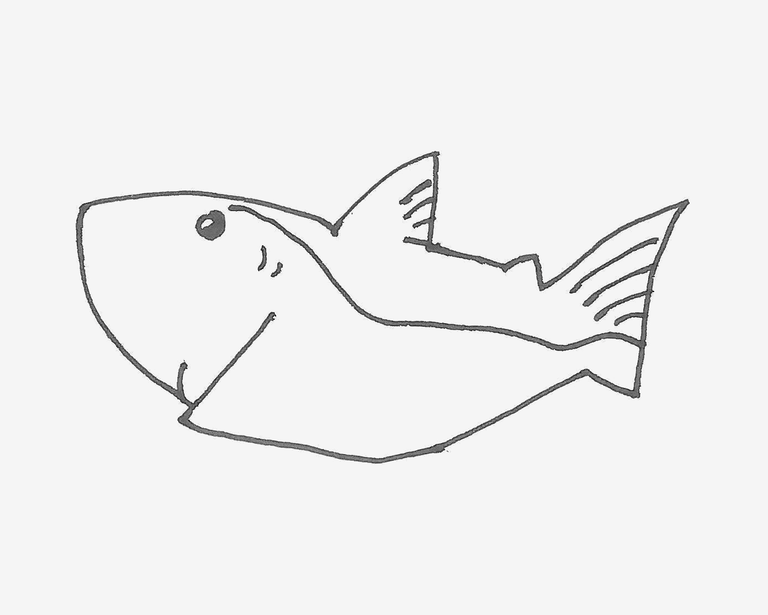 4～6岁美术 趣味简笔画鱼的画法步骤 肉丁儿童网