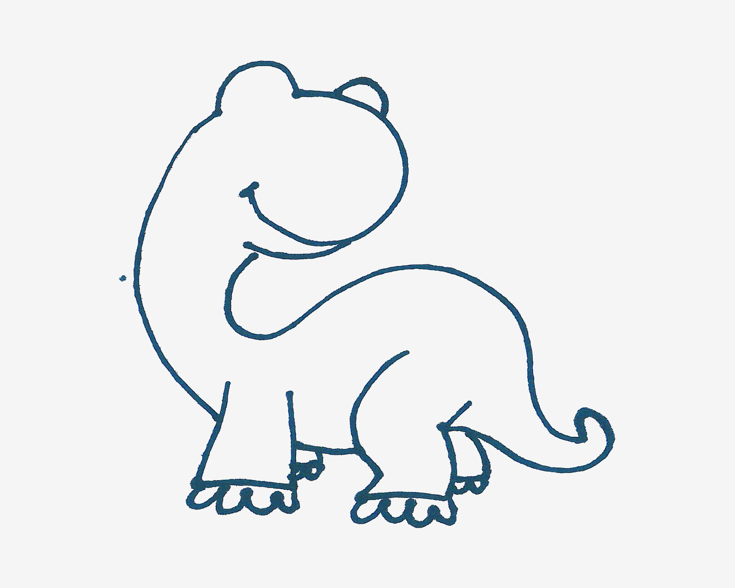 六种恐龙头的简笔画画法图片步骤（猪蹄简笔画图片大全） - 有点网 - 好手艺