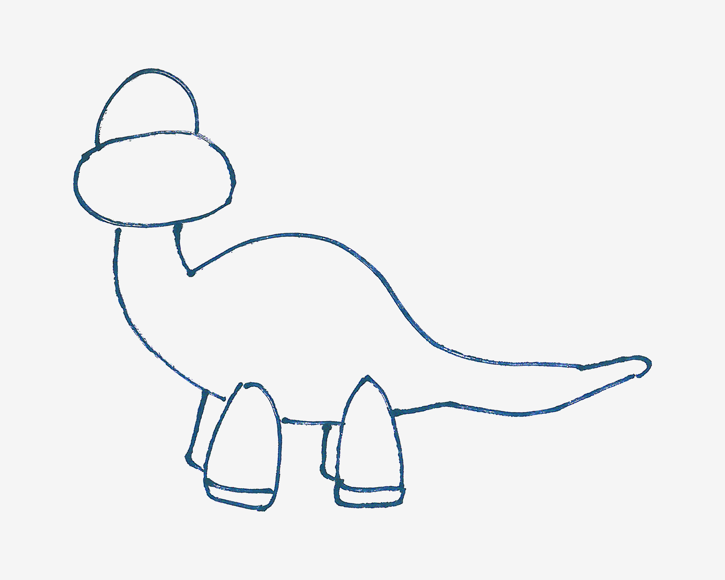 可爱恐龙简笔画画法图片步骤（儿童画小猪怎么画） - 有点网 - 好手艺